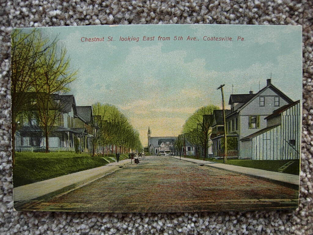COATESVILLE PA-CHESTNUT STREET EAST FROM 5TH AVE-CHESTER COUNTY PENNSYLVANIA