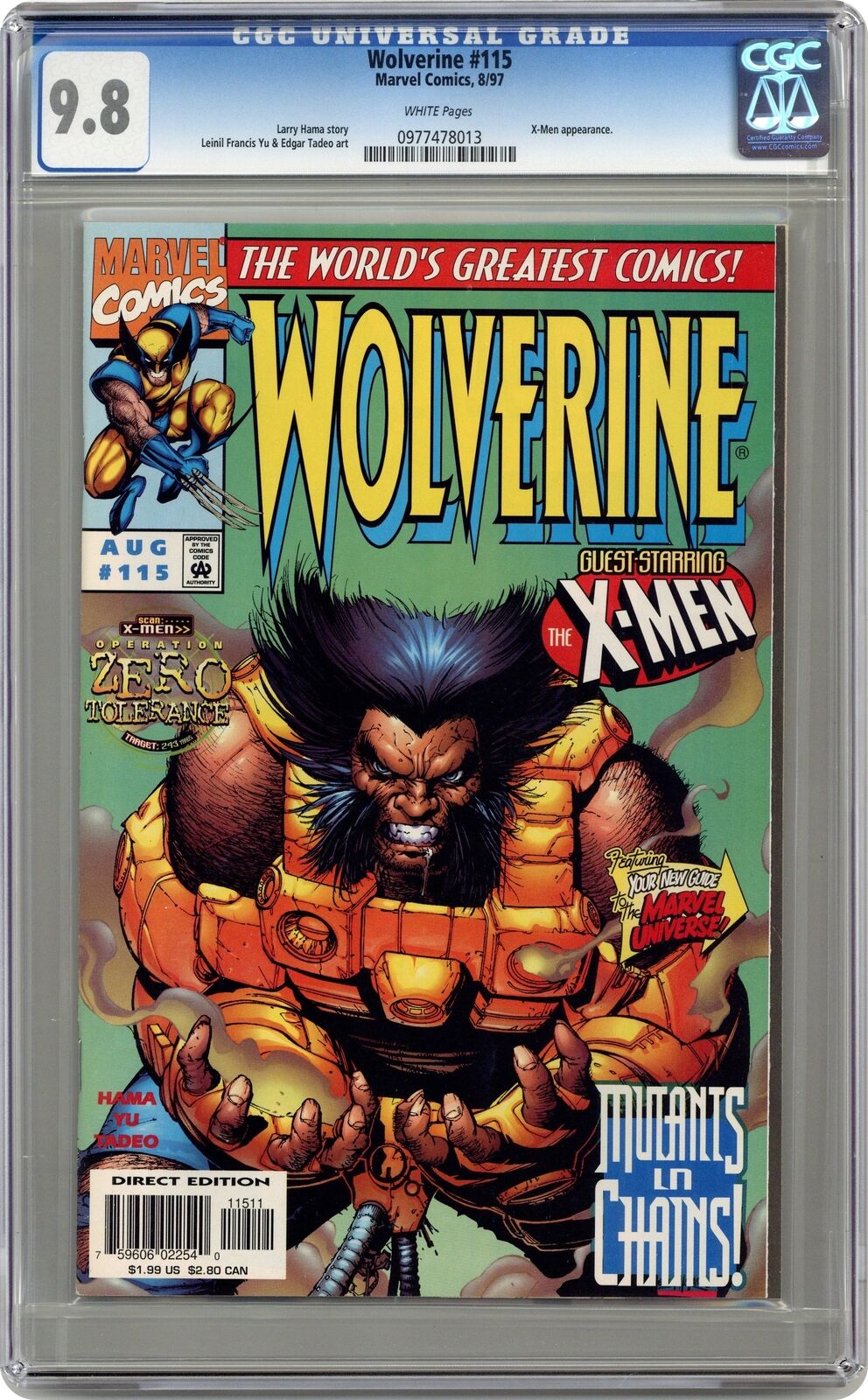 Wolverine #115 CGC 9.8 1997 0977478013