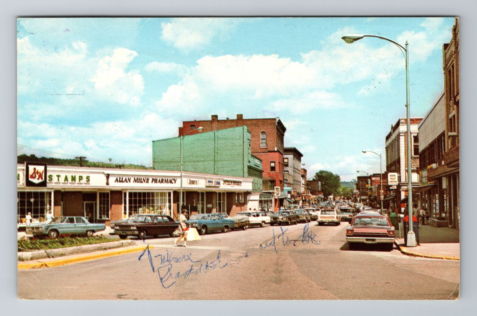 Barre, VT-Vermont, Main Street Shops, Pharmacy, Antique c1971, Vintage Postcard