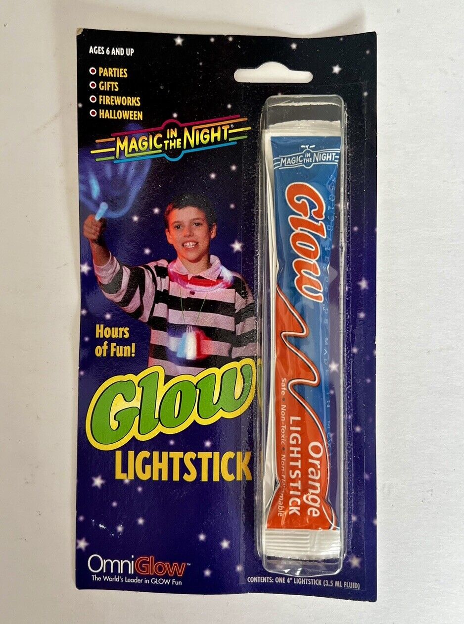 ⭐️ Vintage Orange Halloween Glow Stick OmniGlow Novelty Magic In The Night