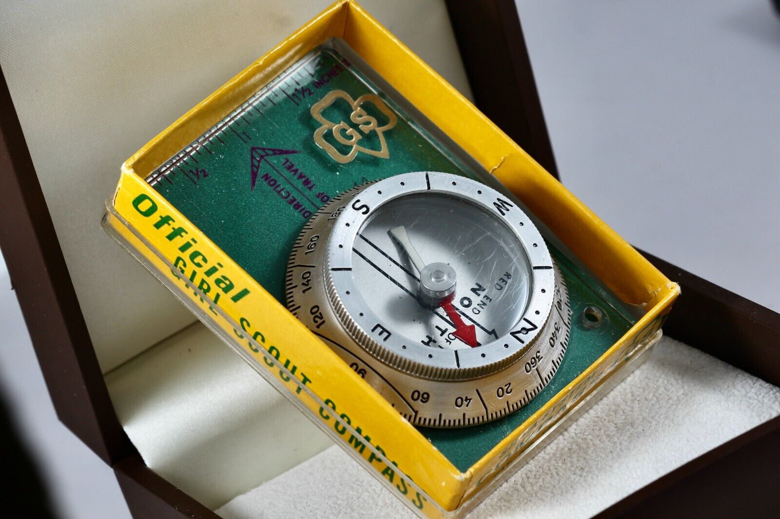 Vintage Original Silva System Official Girl Scout Compass in Box GSA