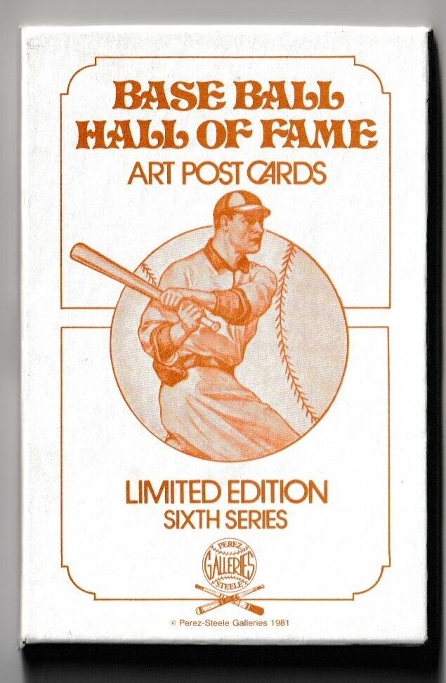 1981 Baseball Hall of Fame Art Postcards Complete Sixth Series 30 Postcards