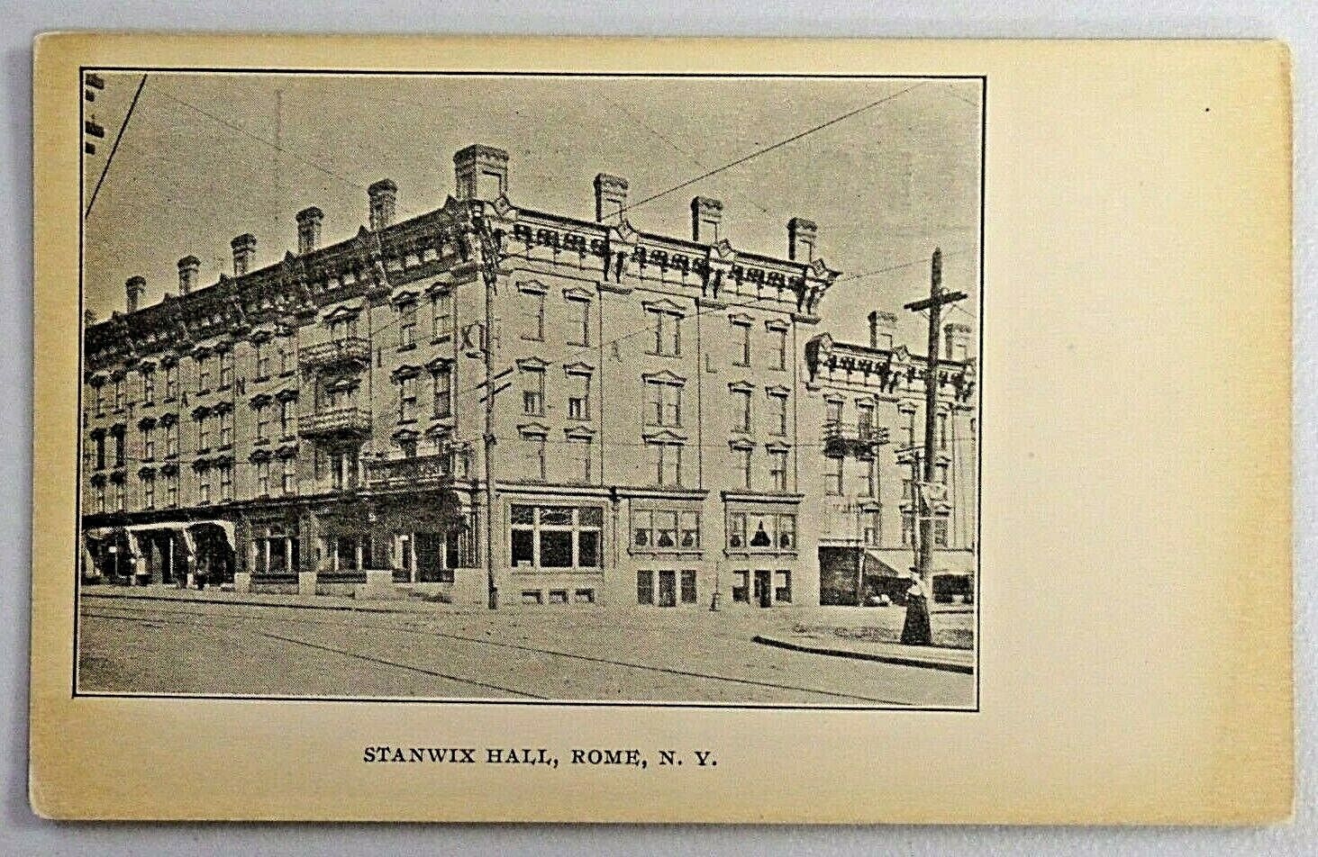 Stanwix Hall, Rome, N.Y. Vintage Undivided Back Postcard Unused 2893