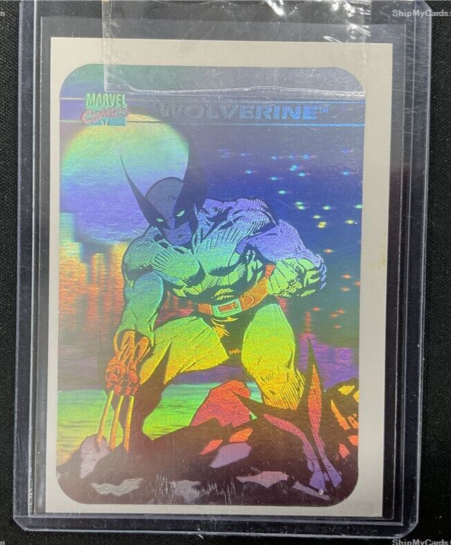 1990 Marvel Wolverine Hologram Universe Series 1 MH4 Trading Card. Nice
