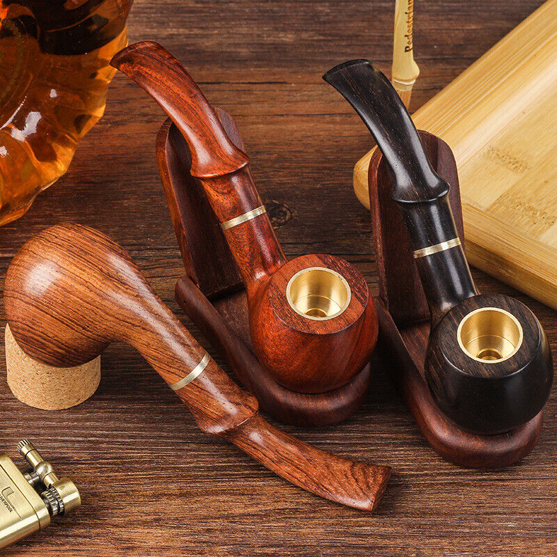 Classic Rosewood Pipe Handmade Portable Solid Wood Pipe Tobacco Cigar Pipes