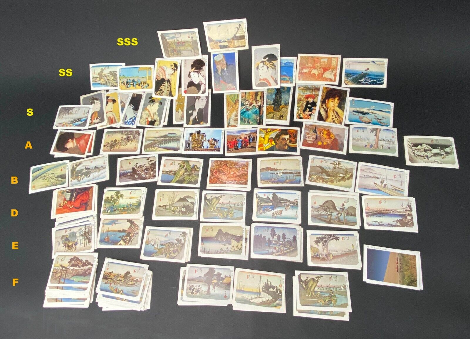 Japanese Ukiyoe Vintage Card w/stamp Single Pack 5 in 1 Pk Random Blind bag