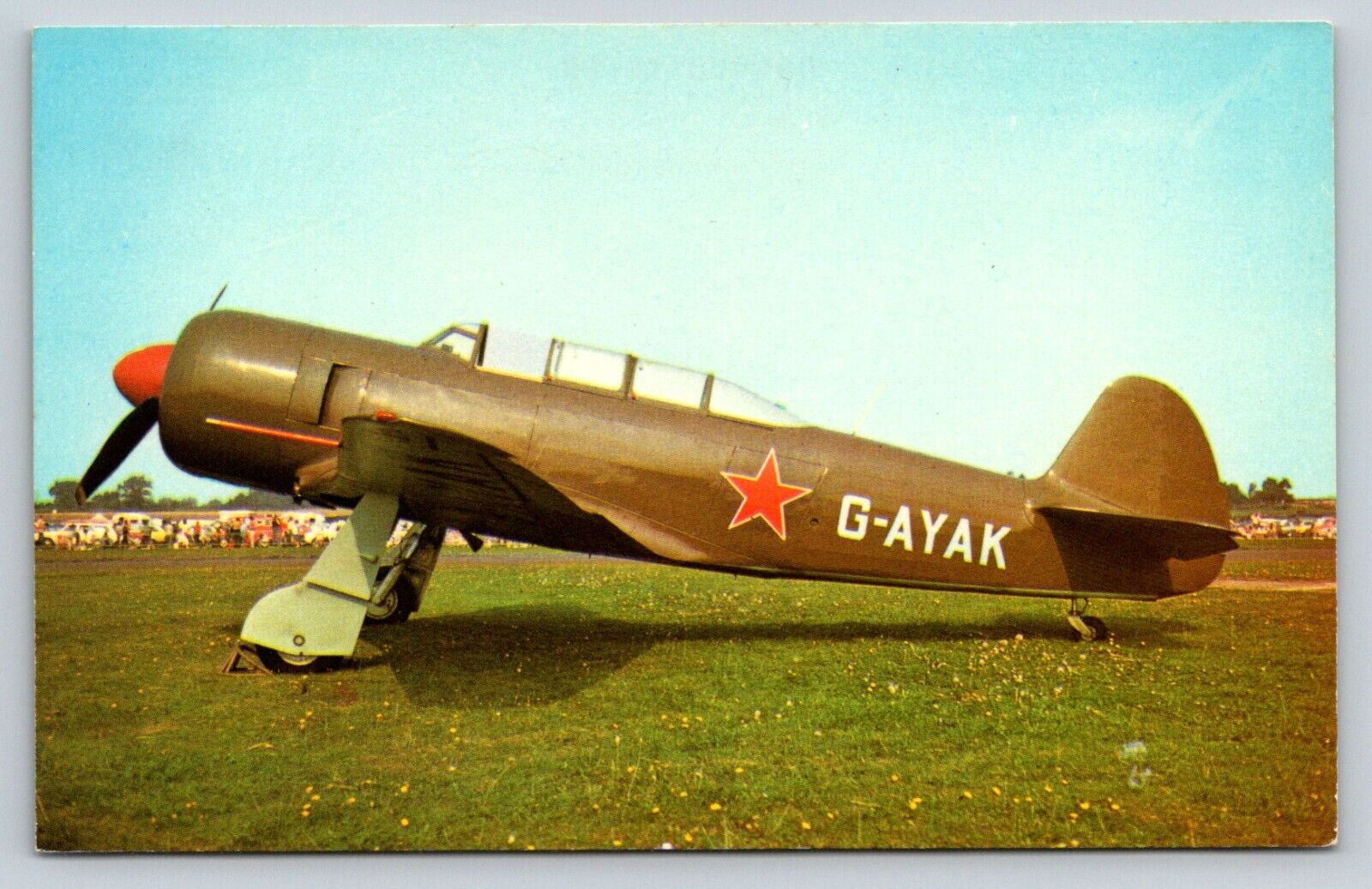Yakovlev Yak-11 G-AYAK Russian Trainer single engine prop Postcard Soviet