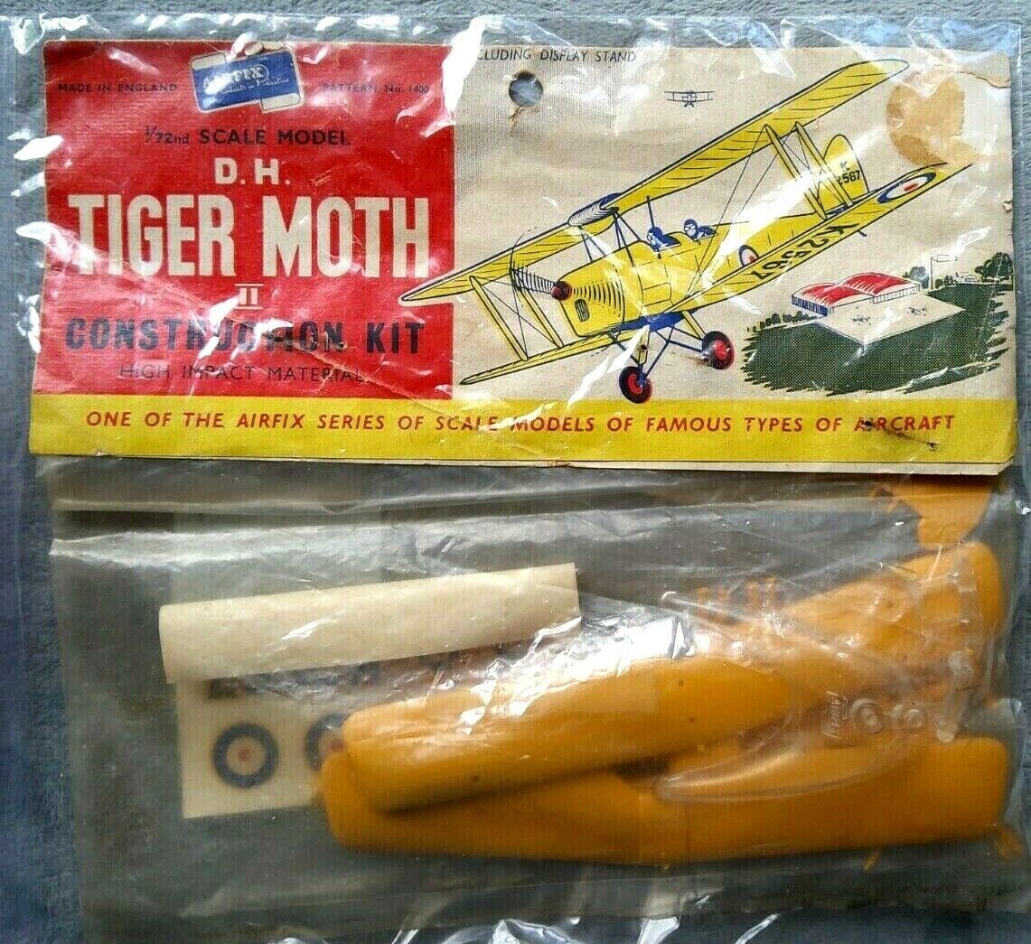 Airfix 1/72 D.H. Tiger Moth II #1400 Original 1970s BAGGED KIT