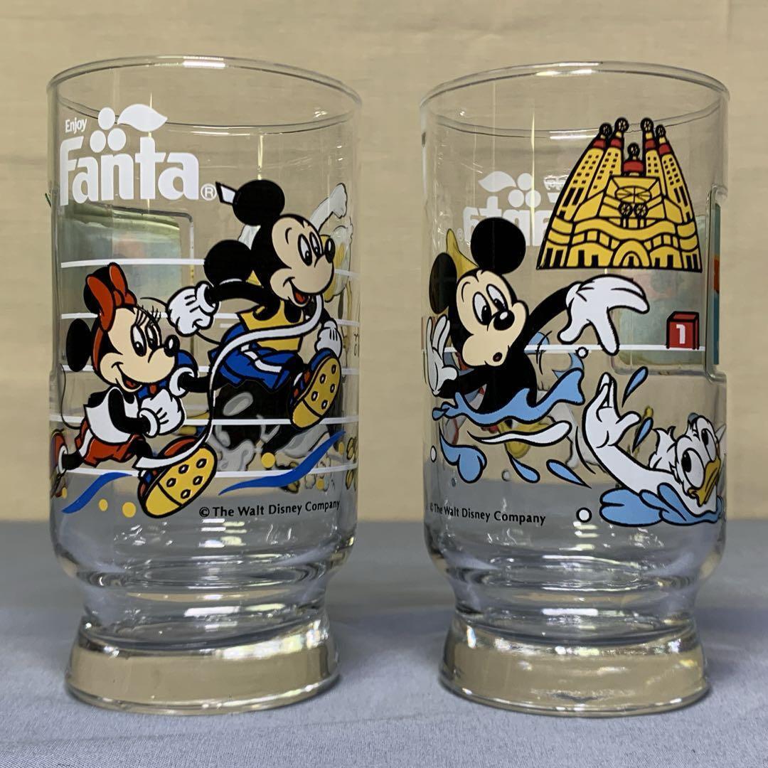 Fanta Novelty Pop-Up Glass Set Of 2 Disney Coca-Cola Retro