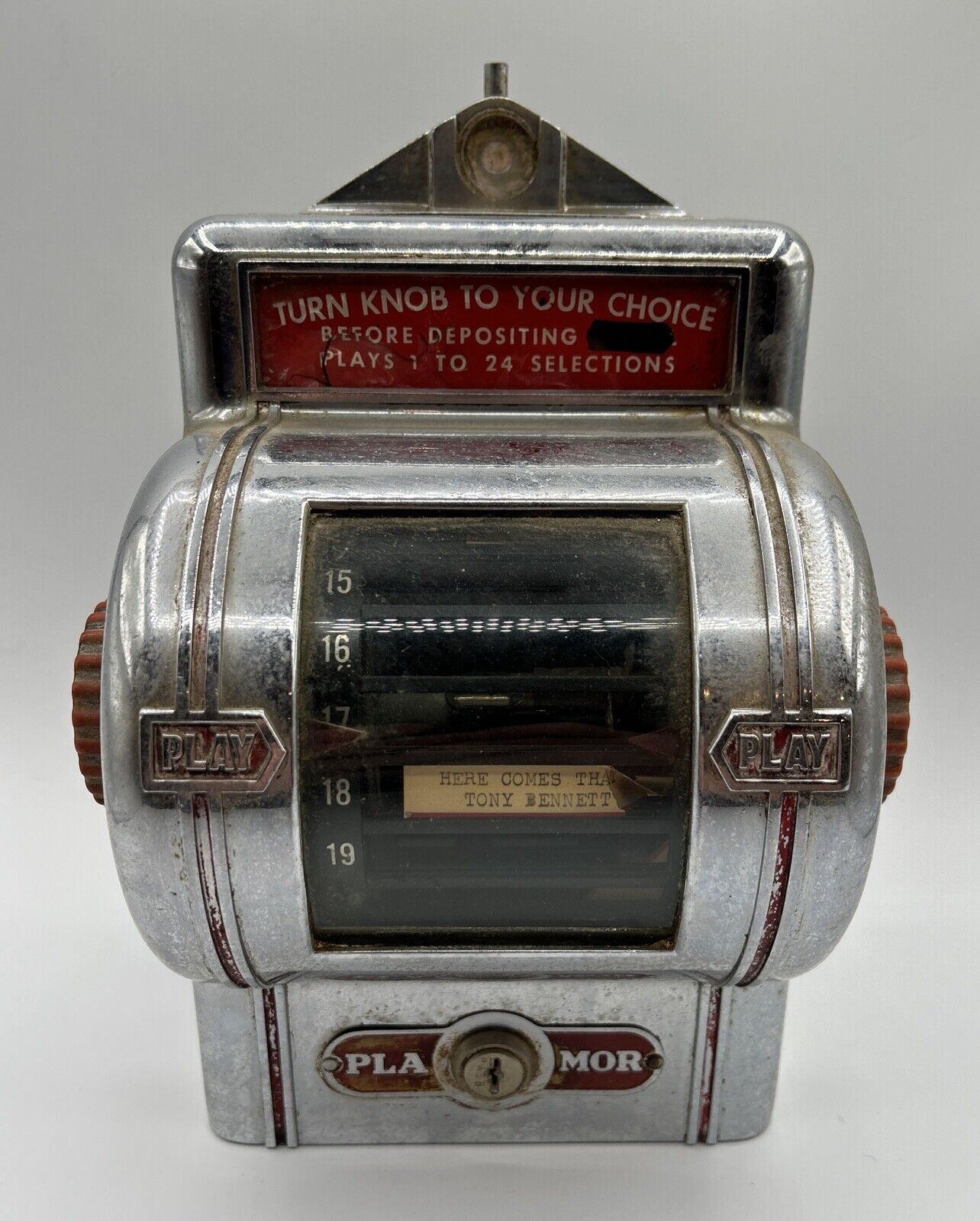 Vintage Packard Manufacturing Corporation Wallbox Jukebox Coin Op