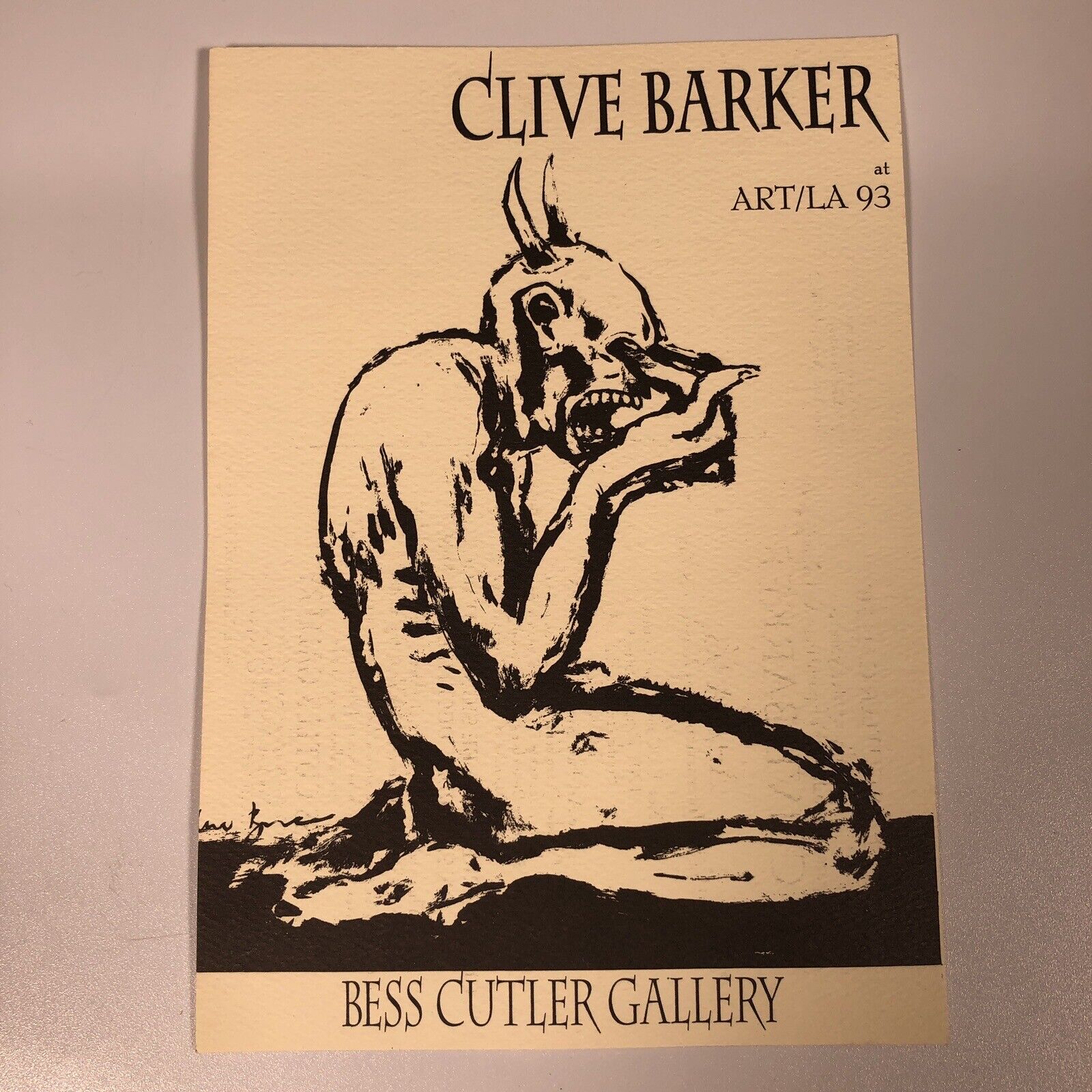Clive Barker Art Bess Cutler Gallery Show Ad Flier Ephemera Vintage Art Painting