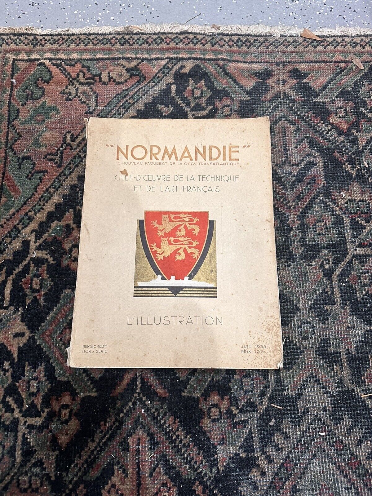 SS NORMANDIE ORIGINAL BOOK 1935 Art Deco June 1935 Magazine