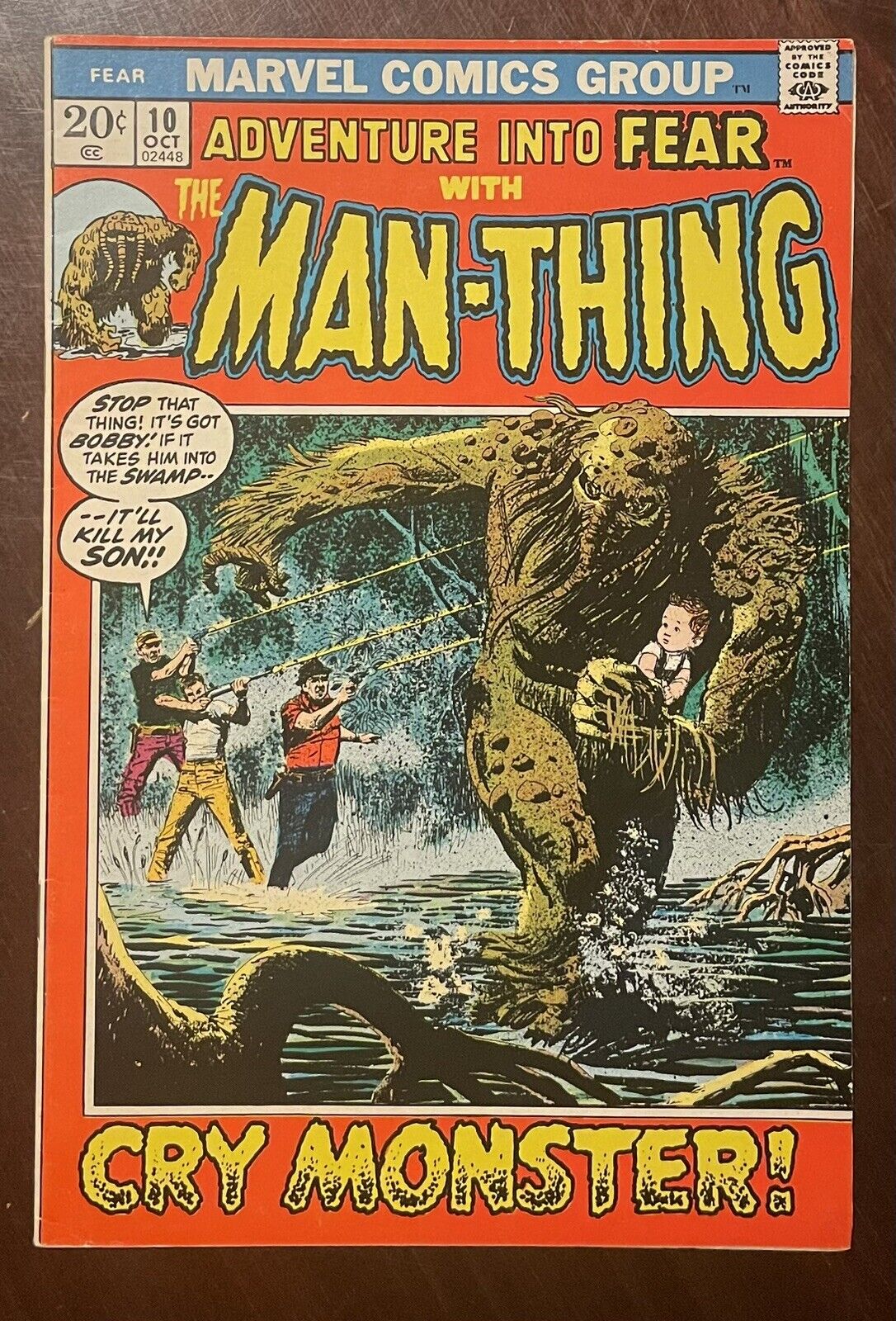 Adventure into Fear #10 1972 1st Solo Man-Thing Key 7.0