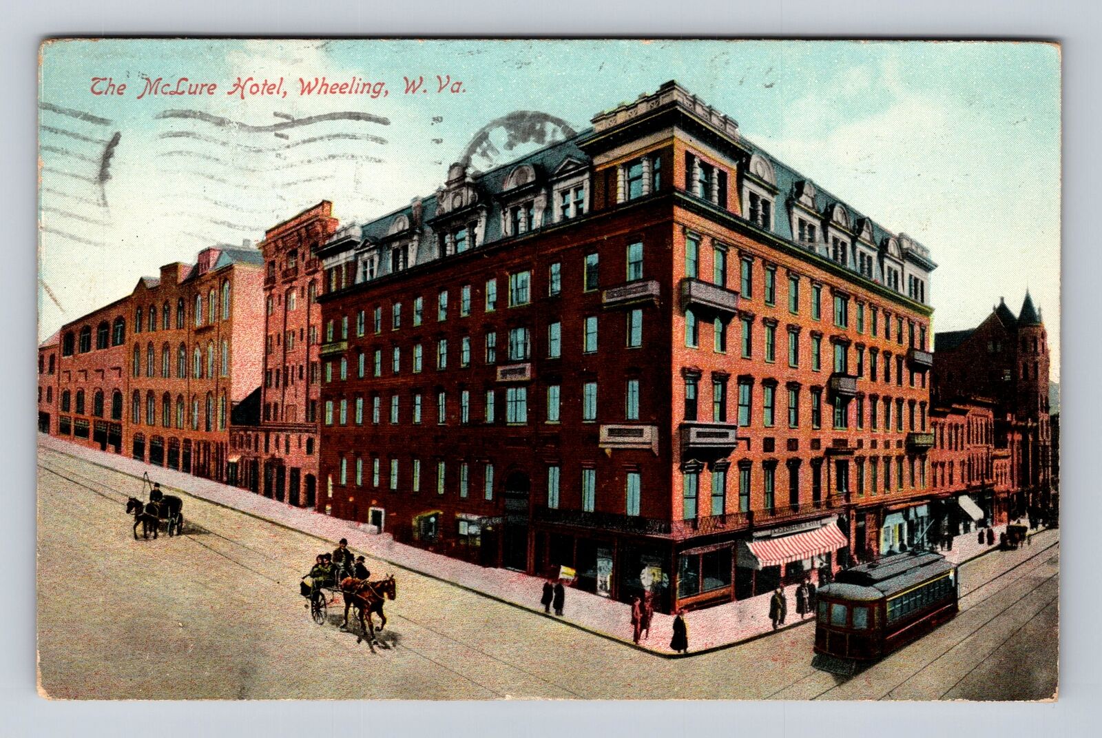 Wheeling WV-West Virginia, The McLure Hotel Advertising, Vintage c1910 Postcard