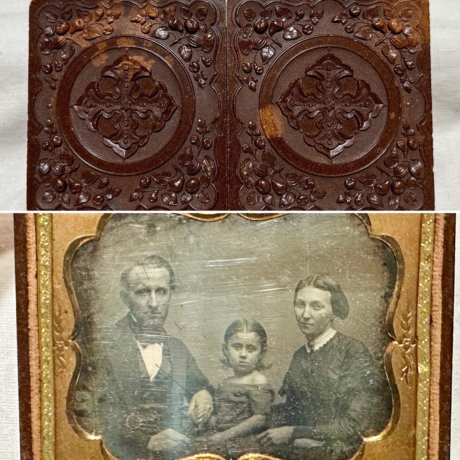 SALE Victorian Daguerreotype of Family 1/6 Plate Great Union Case Mid-1800’s