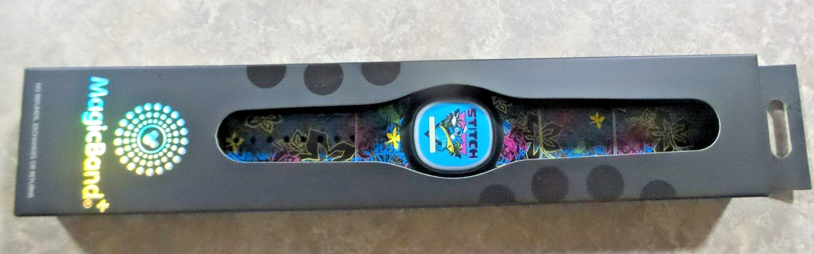 Disney Parks Tropical Stitch Surfing Surf Black Neon Magicband Plus Magic Band+