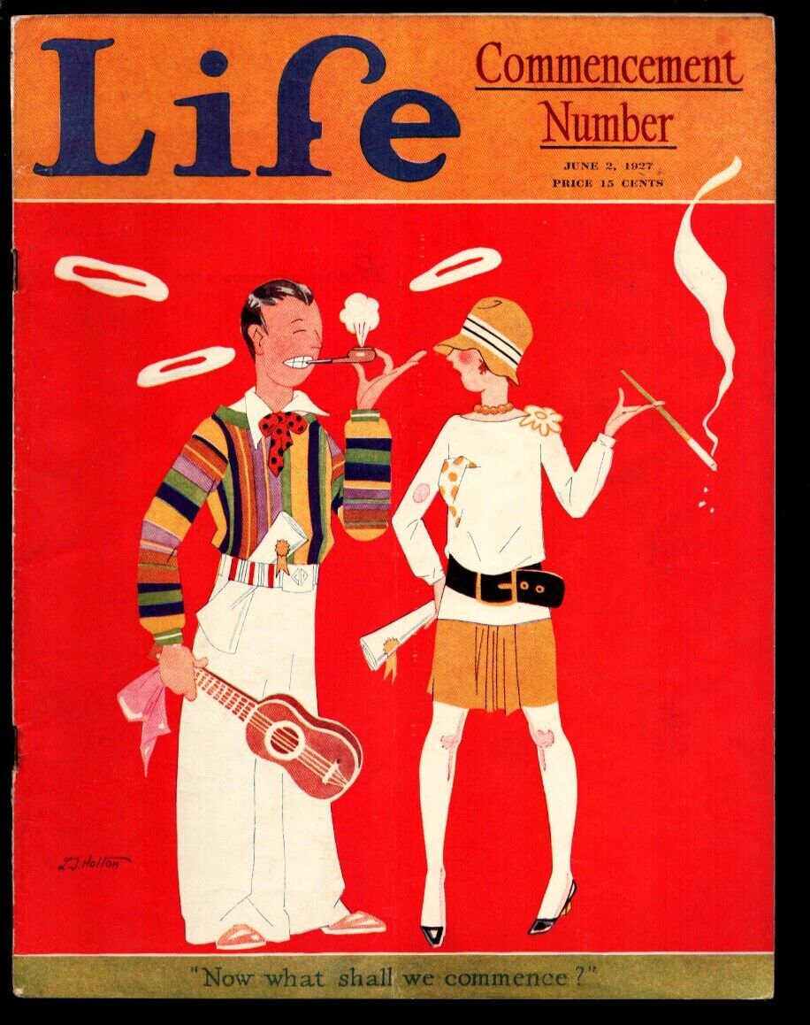 Life 6/2/1927-Smoking cover art by L.J. Holton-Early comic & cartoon art by t...