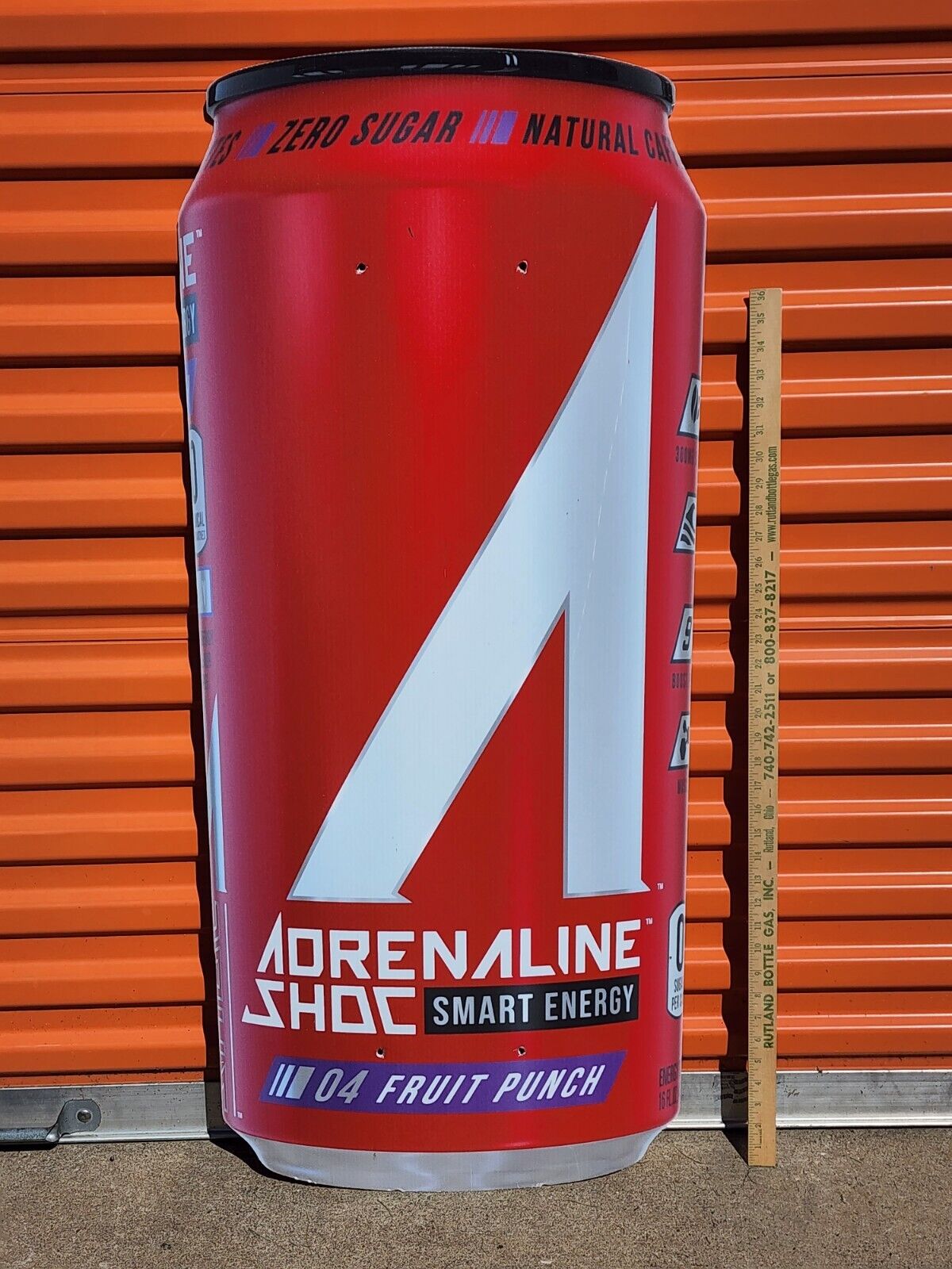 Adrenaline Shoc Smart Energy Sign Gas Station Post Display Sign Soda Fruit Punch