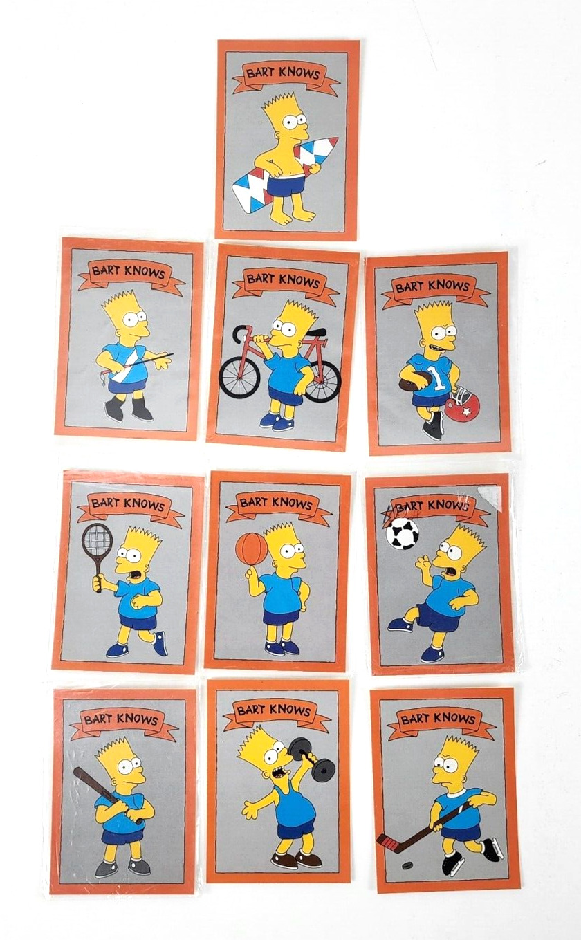 Bart Knows Sports 11 Card Set Bart Simpson 1992 Broder Trading Cards