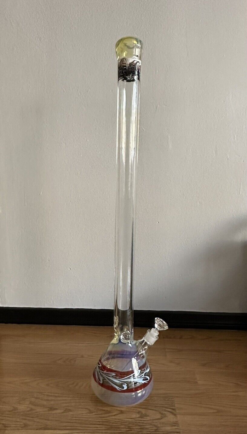9mmHeavy Thick Glass Water Pipe Bong Beaker “34”Inch