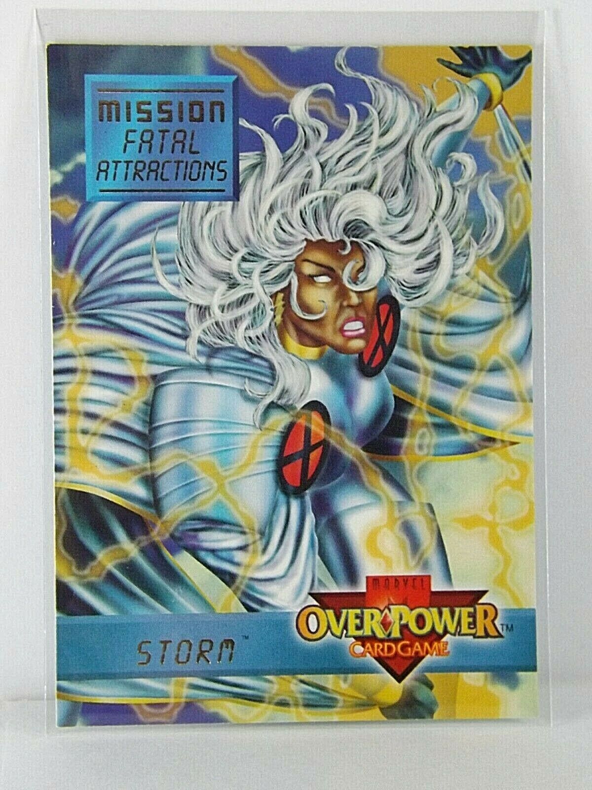 1995 MARVEL OVERPOWER Storm Fatal Attraction Card Game Fleer Universe X-Men