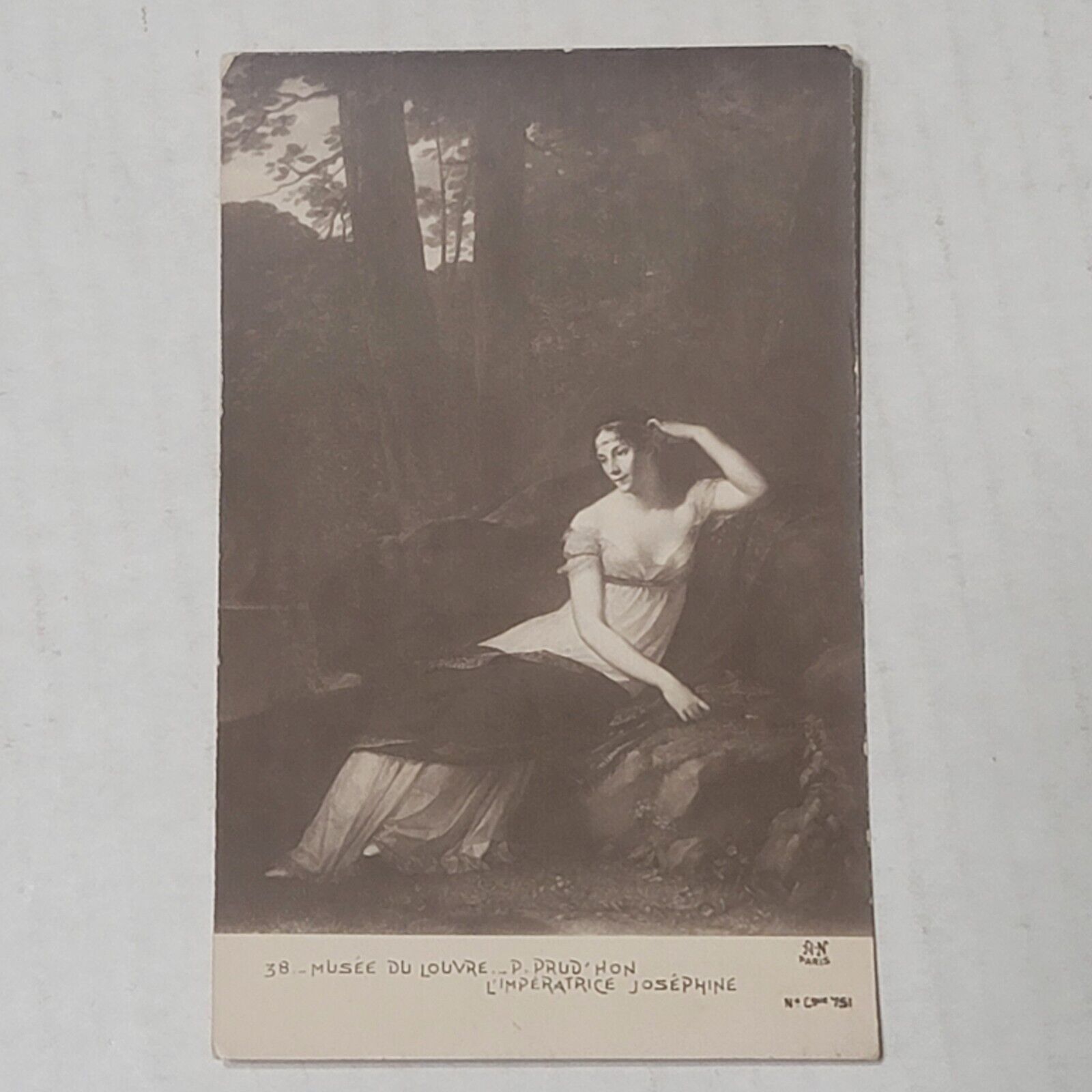 Vintage Postcard Portrait Of The Empress Josephine By Pierre-Paul Prud'Hon.
