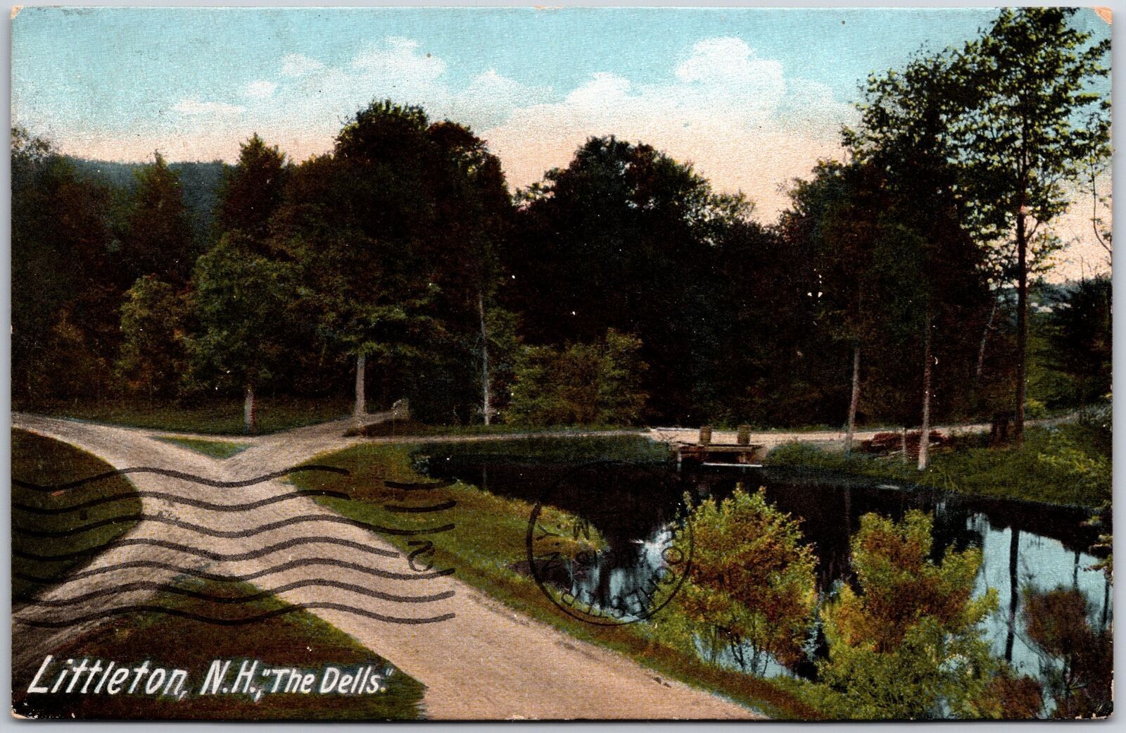 1906 Dells Littleton New Hampshire NH Hiking Trails And Pathways Posted Postcard