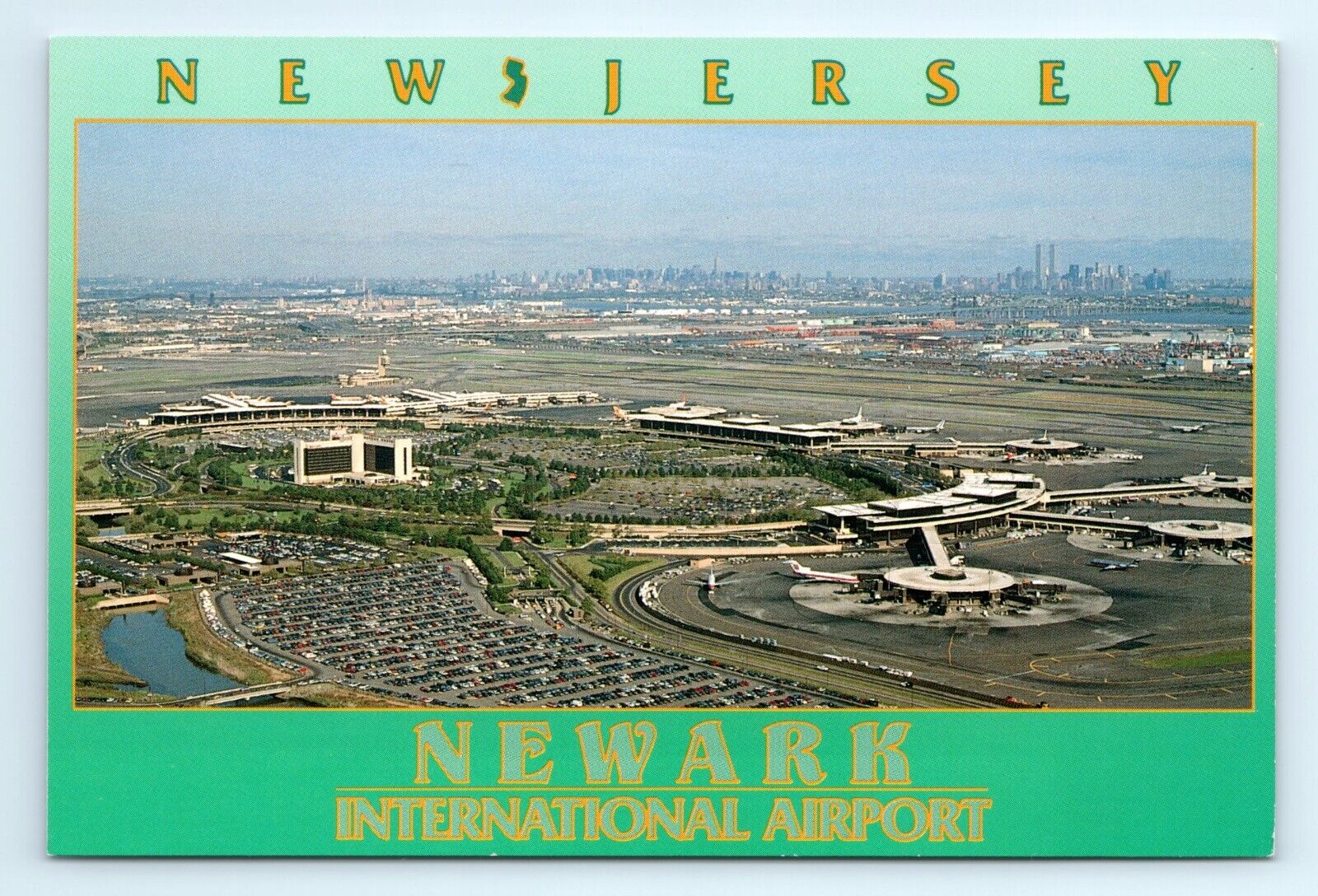 Newark International Airport Aerial NJ Postcard