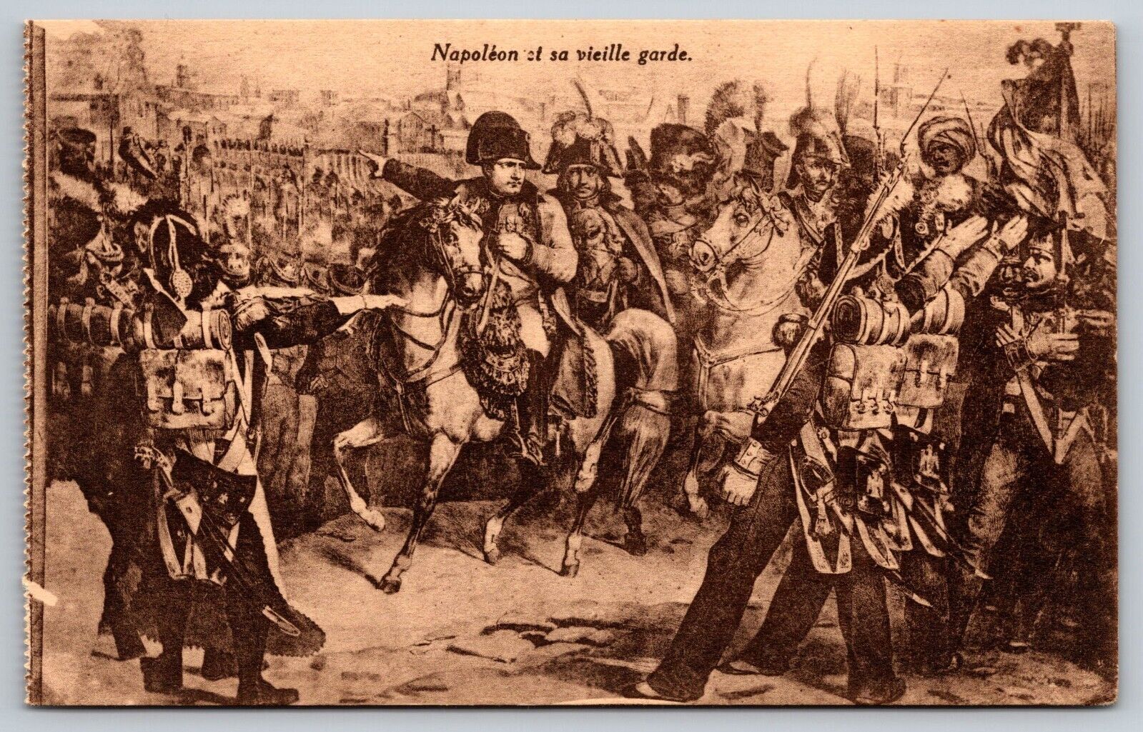 Postcard Napoleon and the Old Guard  1V