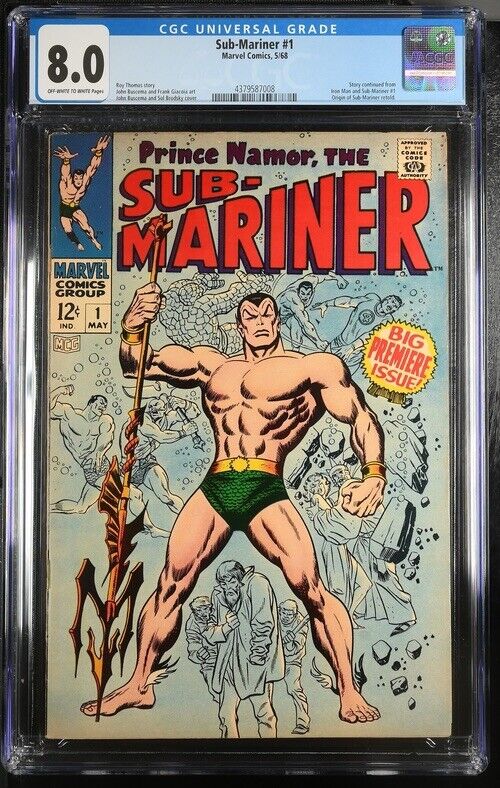 Sub-Mariner #1 Marvel Comics, 5/68 CGC 8.0