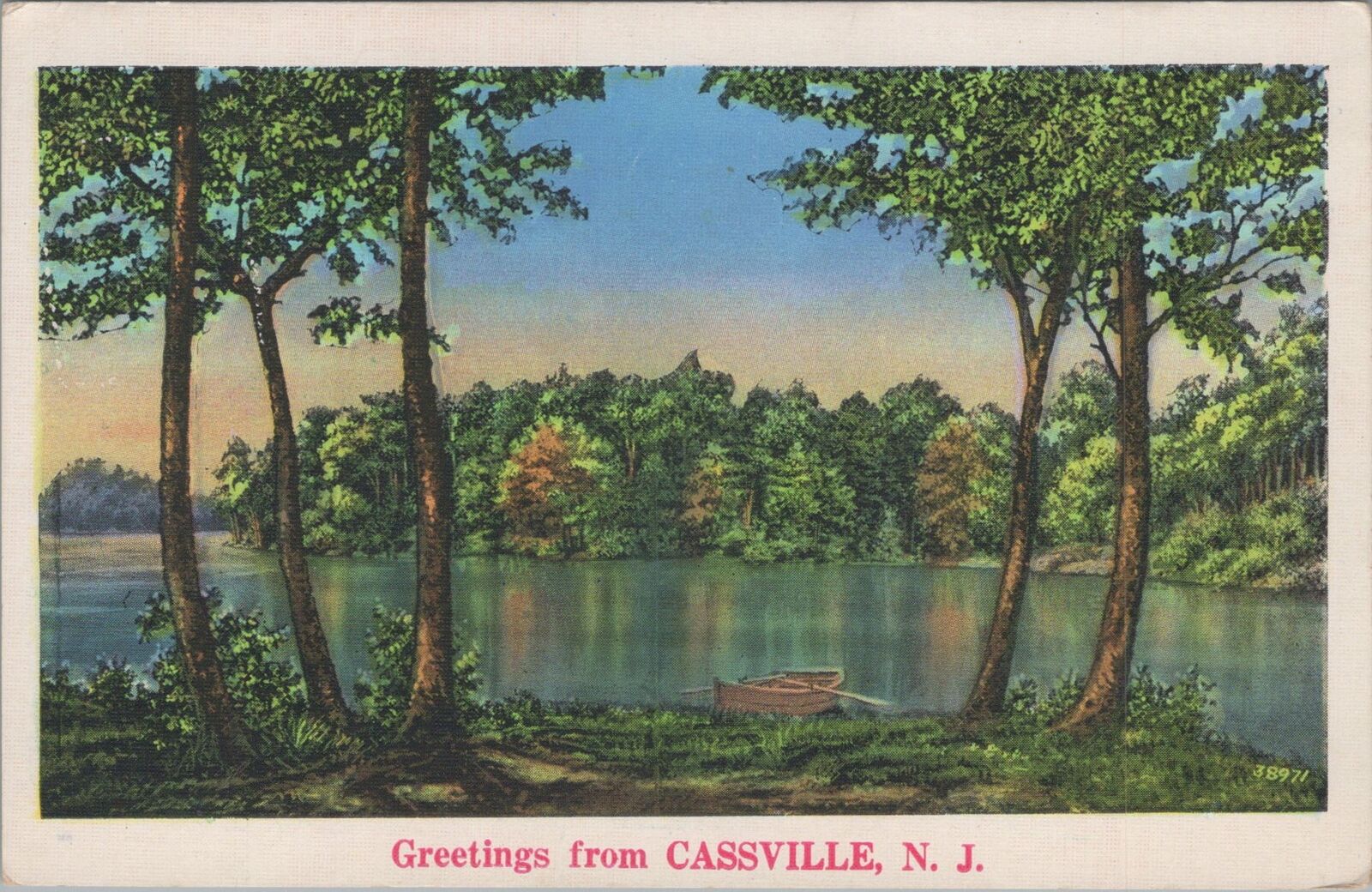 Postcard Greetings From Cassville NJ New Jersey 