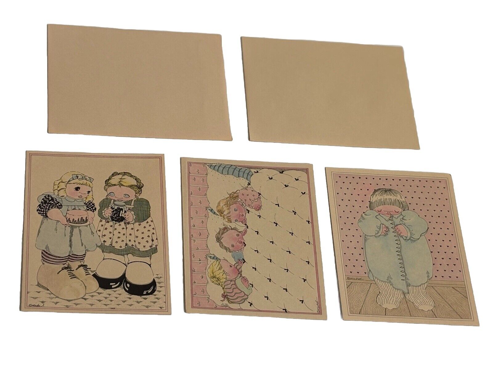 Vintage Michel And Co Greeting Cards Set Of (3)