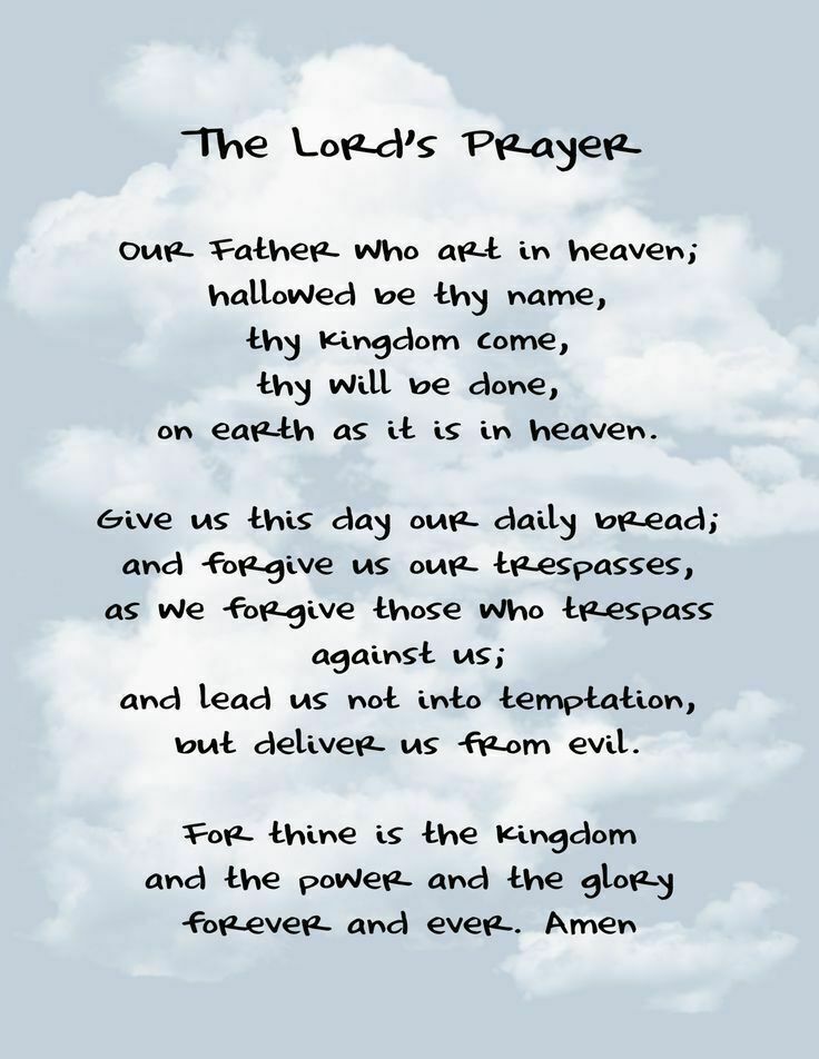 THE LORDS PRAYER 8X10 GLOSSY PHOTO PICTURE