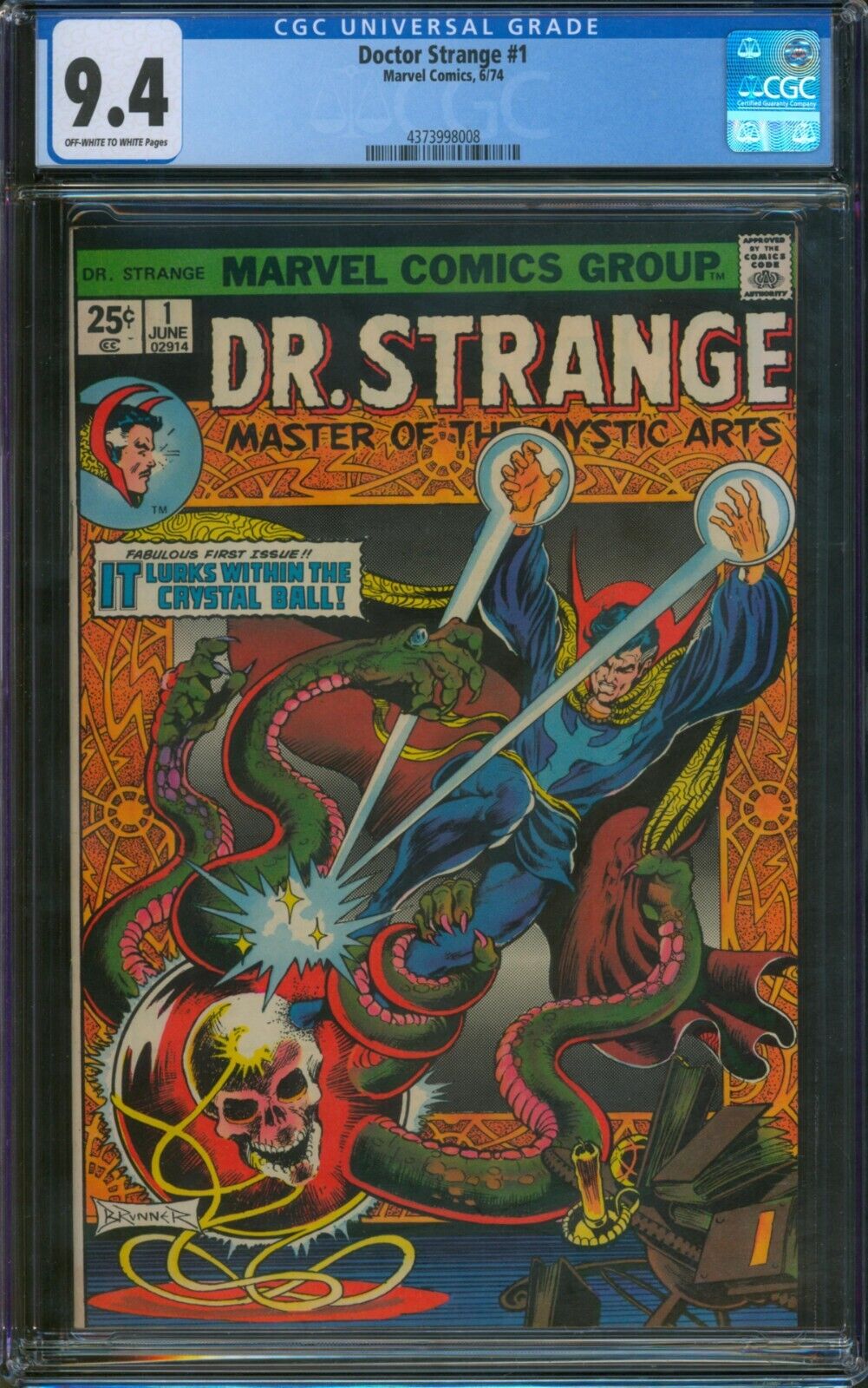 Doctor Strange #1 (1974) 🌟 CGC 9.4 🌟 1st App of Silver Dagger Marvel Comic