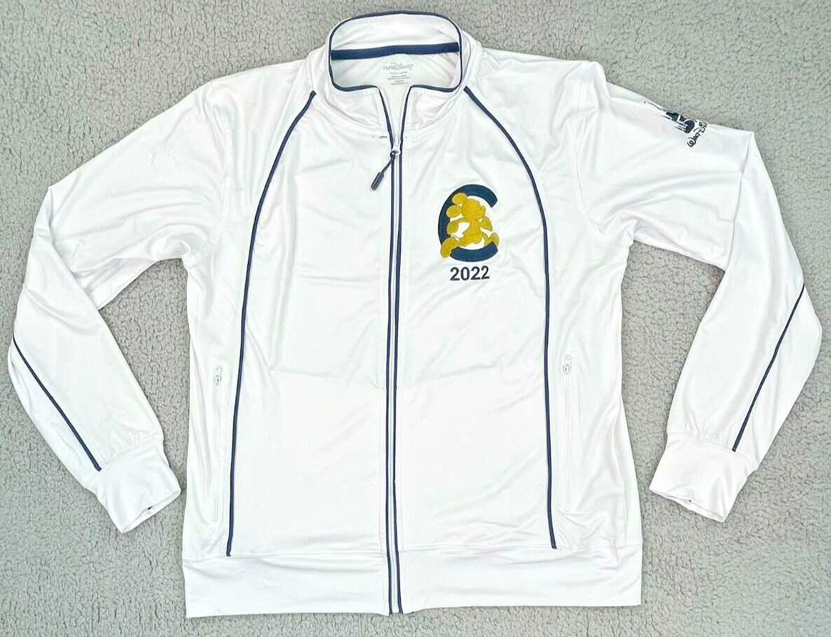 Disney Club Run Jacket Adult Large White Member Limited Edition Zip Up 2022