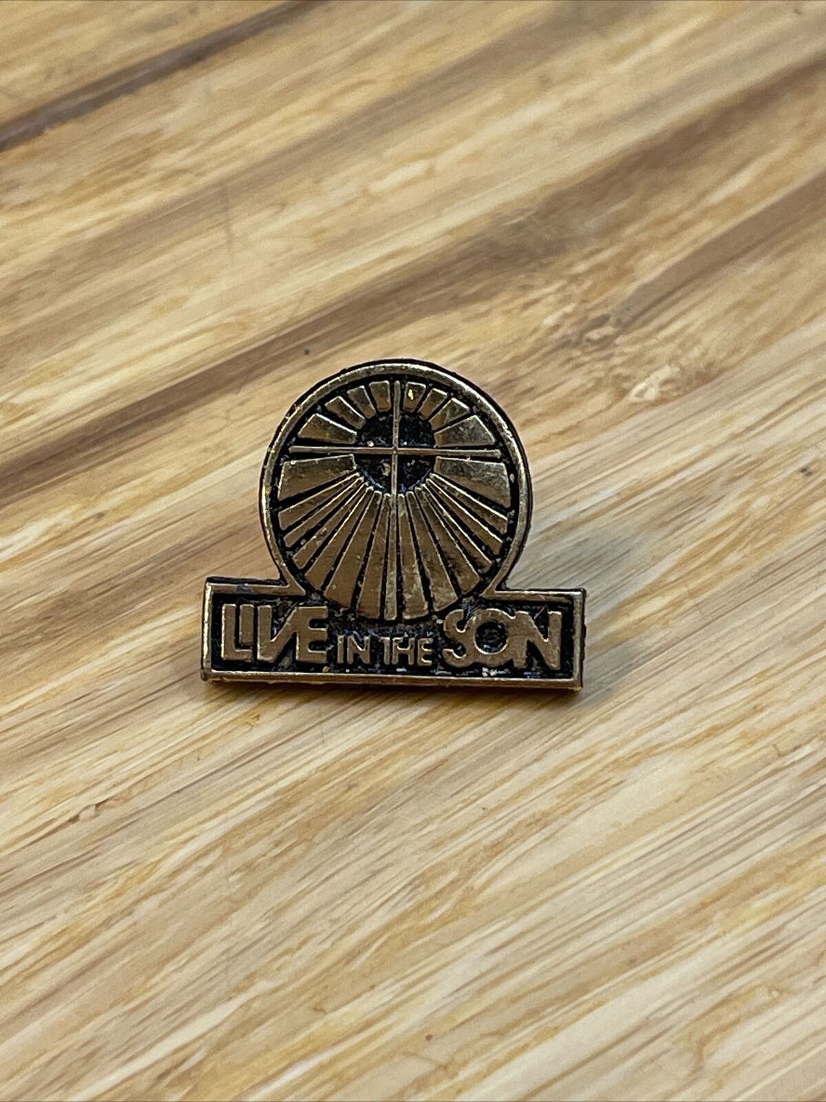 Vintage Live in the Son Lapel Hat Pin KG JD
