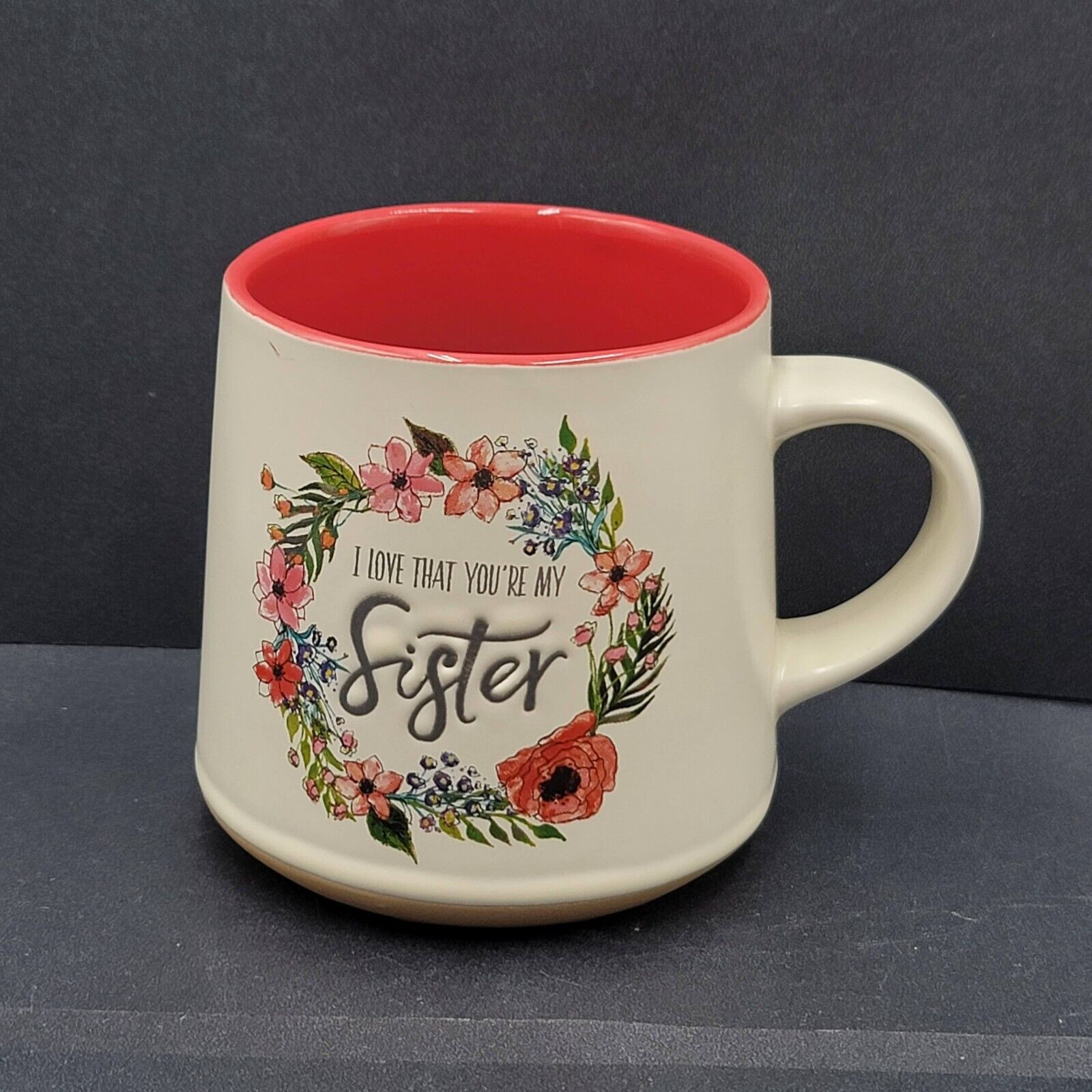 Christian Art Gifts Coffee Mug I Love That Your My Sister Ecclesiastes Flowers