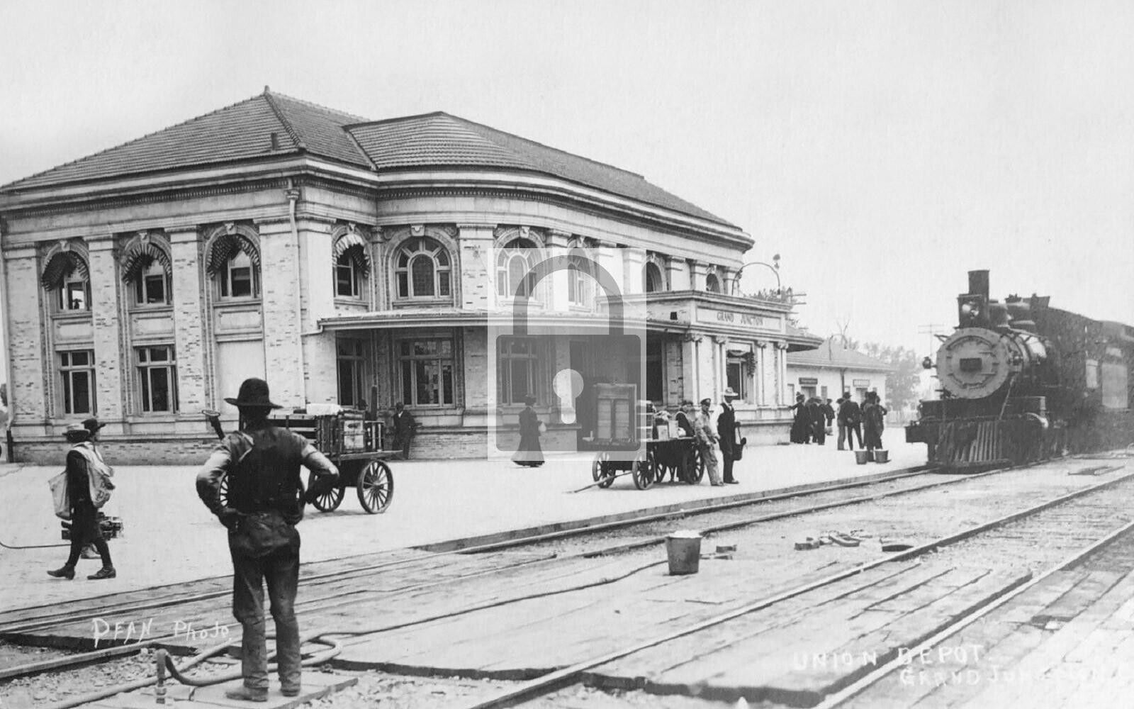 Railroad Train Station Depot Grand Junction Colorado CO Reprint Postcard