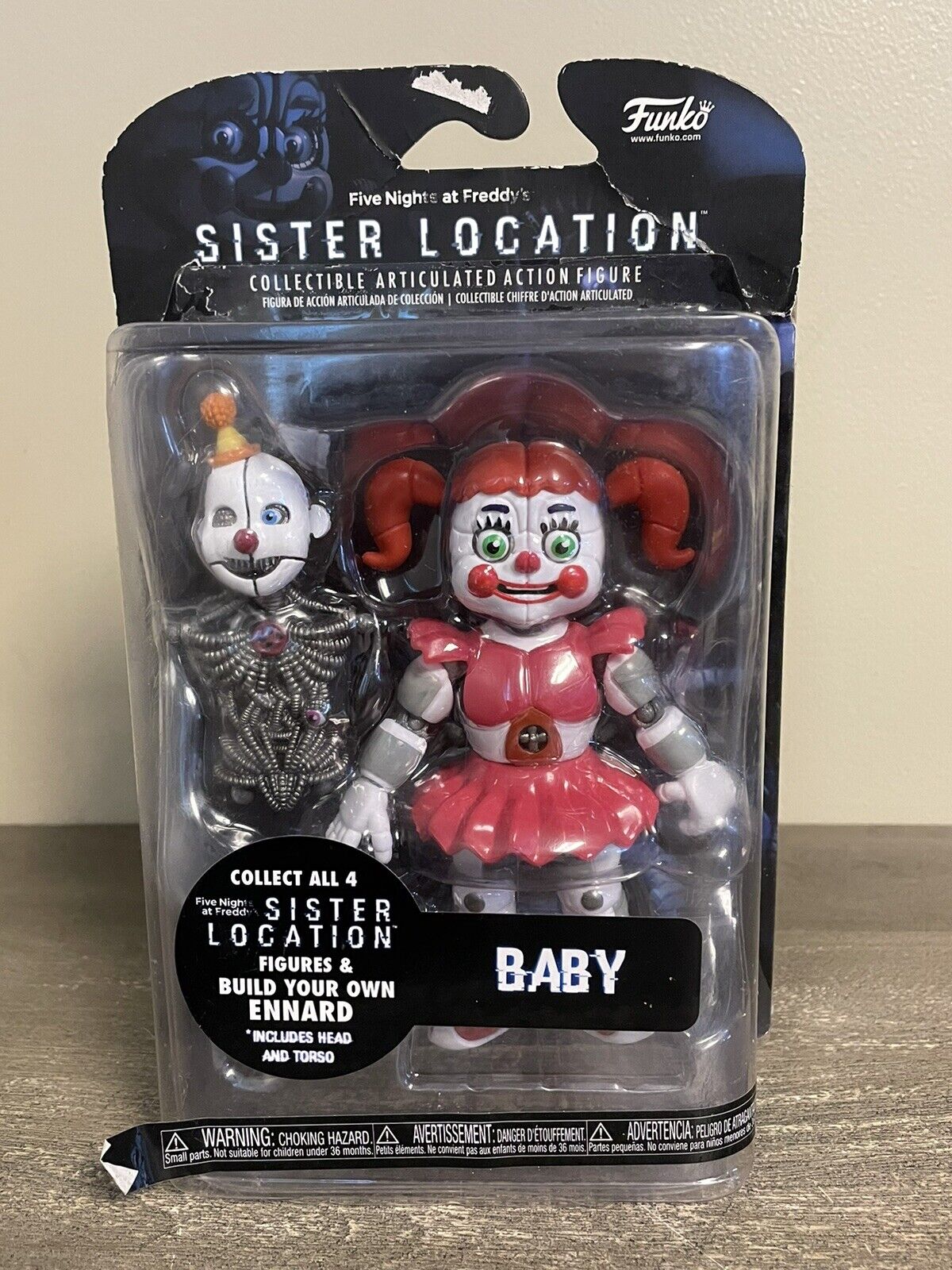 FUNKO FIVE NIGHTS AT FREDDYS Sister Location BABY Figure NEW - Damaged Card