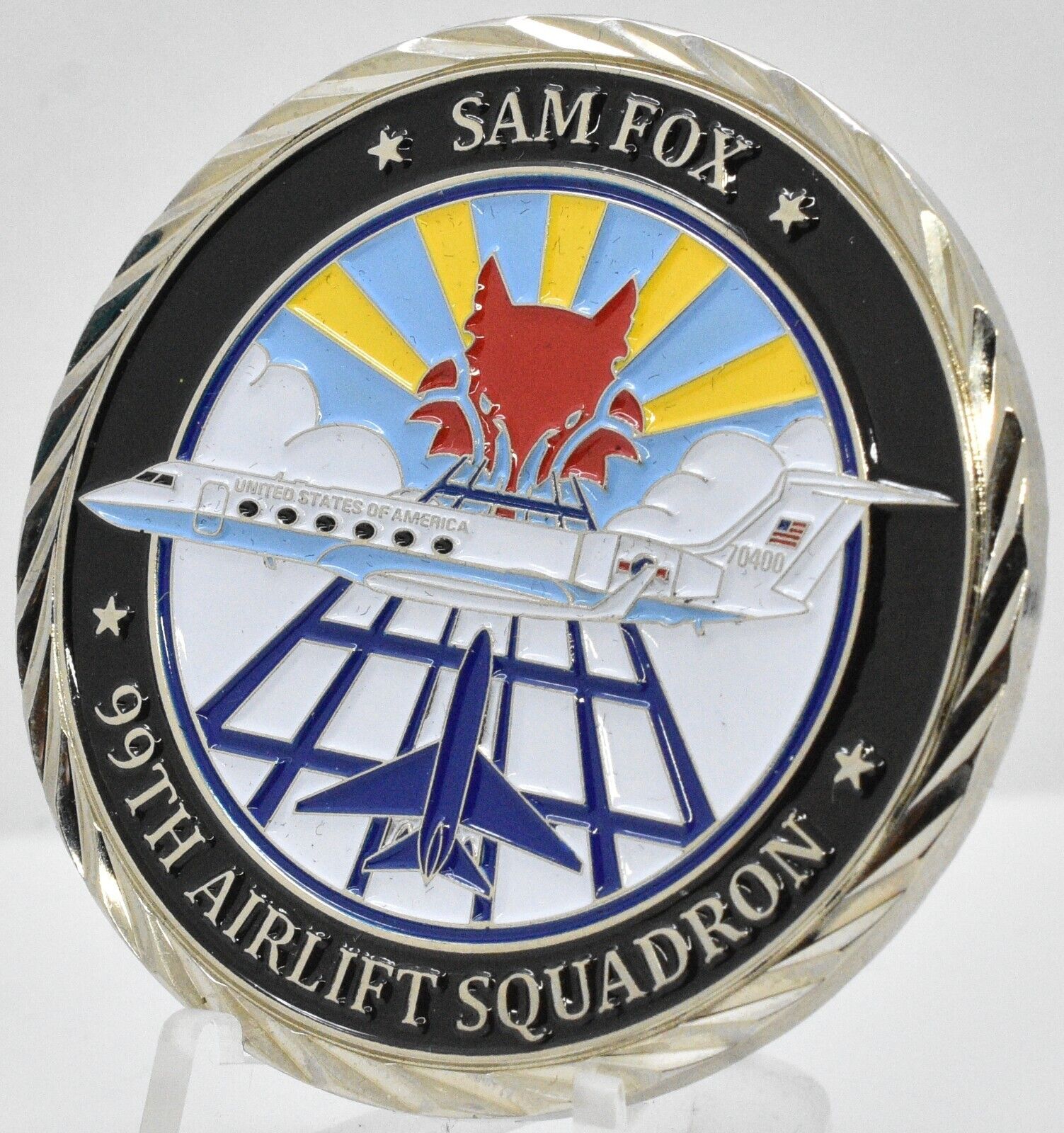 Sam Fox Air Force Two 99th Airlift Squadron Vice President Challenge Coin
