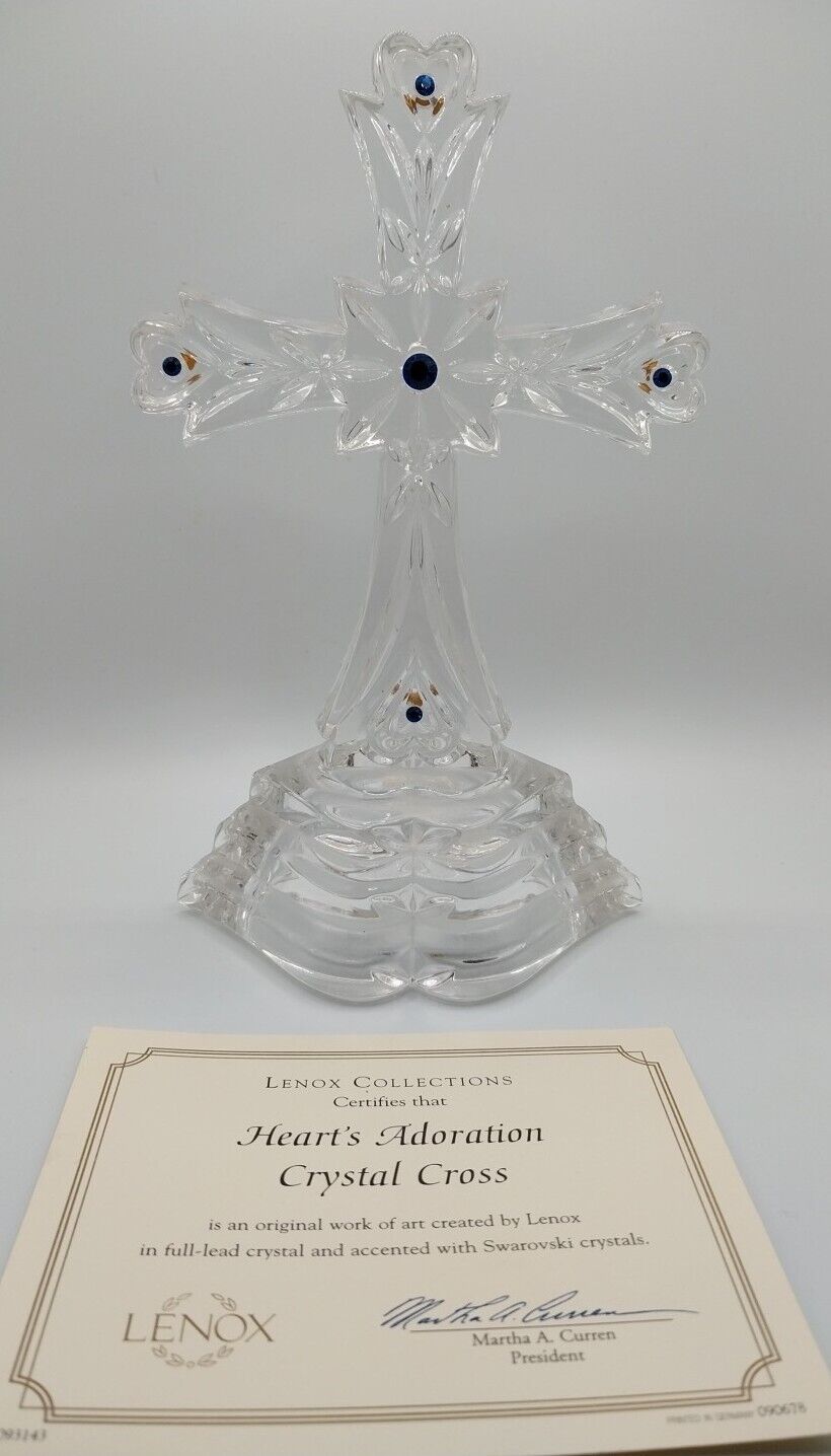 Lenox Crystal Cross Hearts Adoration   Inspirational Collection DISCONTINUED