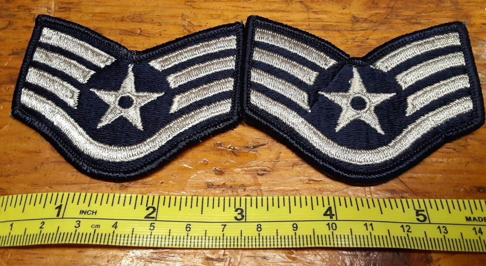 New Air Force USAF Staff Sergeant SSgt Rank Stripes Insignia Blues 3\