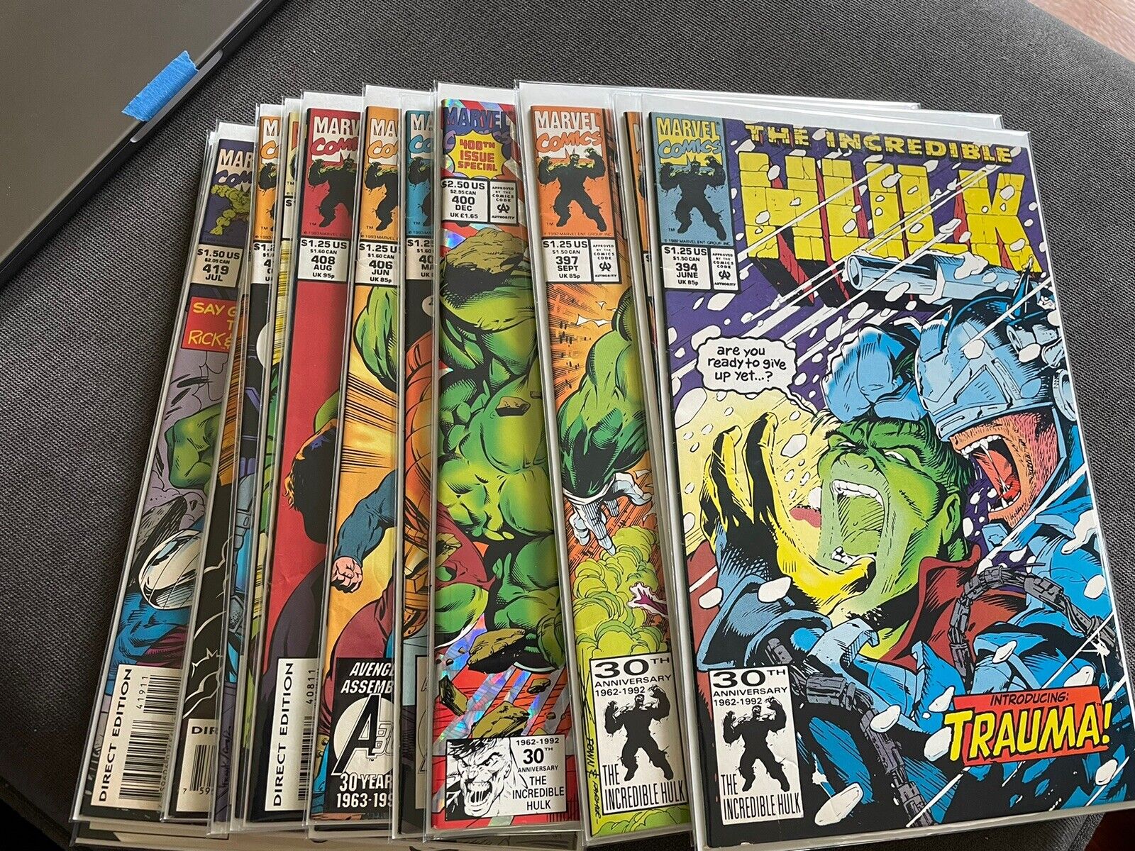 Marvel THE INCREDIBLE HULK (20 COMIC LOT) See description for issue numbers