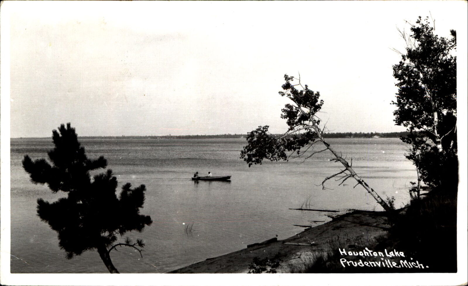 Houghton Lake ~ Prudenville Michigan MI ~ RPPC ~ vintage photo postcard