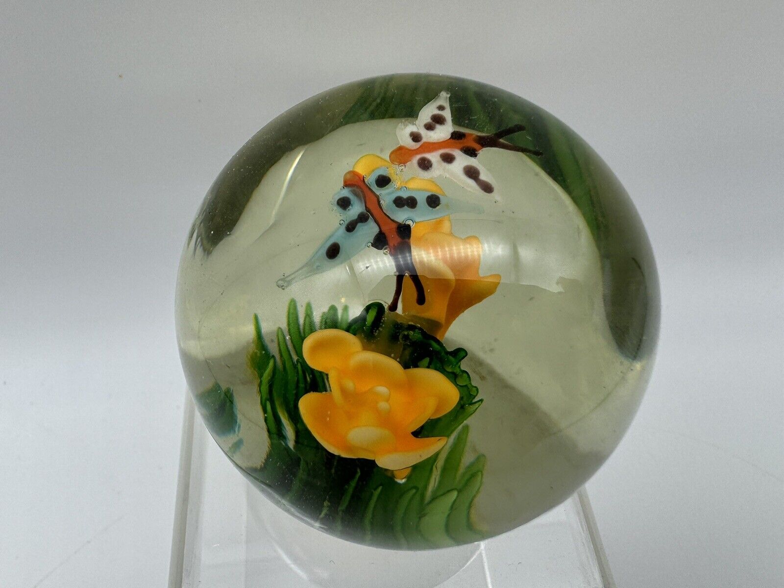 Decorative Floral Flower Butterfly Paperweight