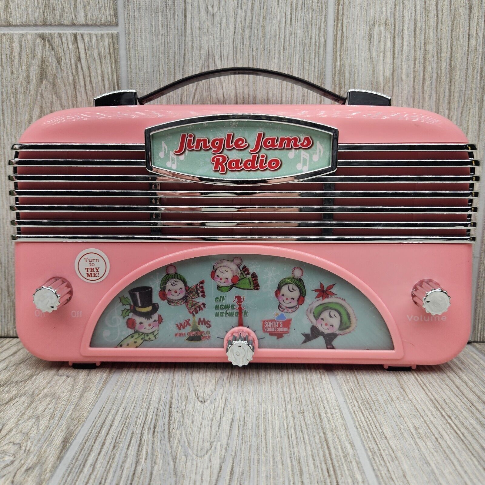 Mr. Christmas Jingle Jams Radio Pink Decoration Retro Look NEW