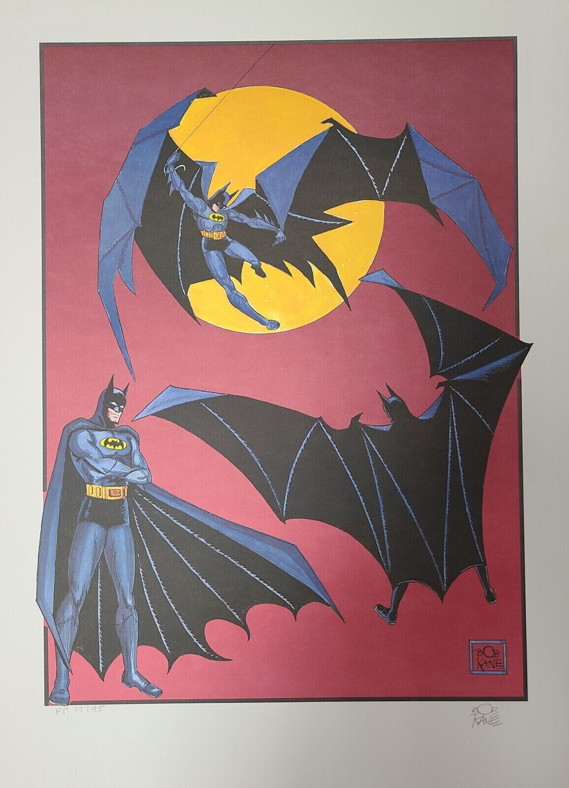 DC: Tribute To Batman Paper Giclee Signed by Bob Kane- PP
