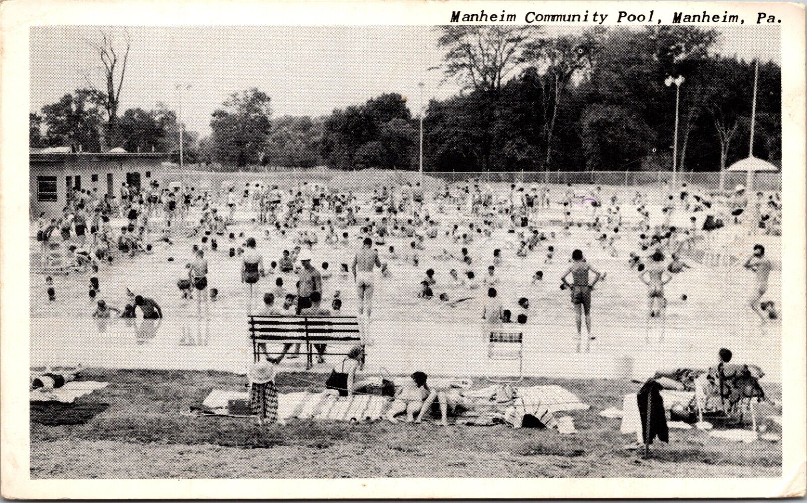 MANHEIM Pennsylvania Community Pool PA Postcard RPPC