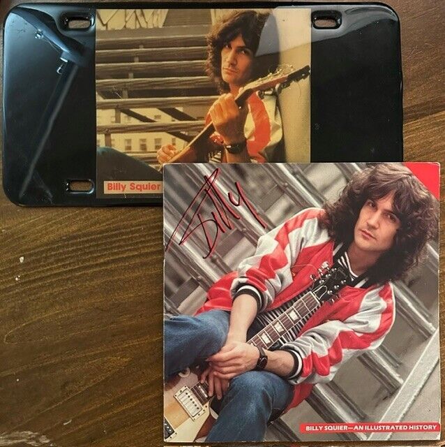 Billy Squier- Vehicle License Plate and Biographical Book- circa 1982