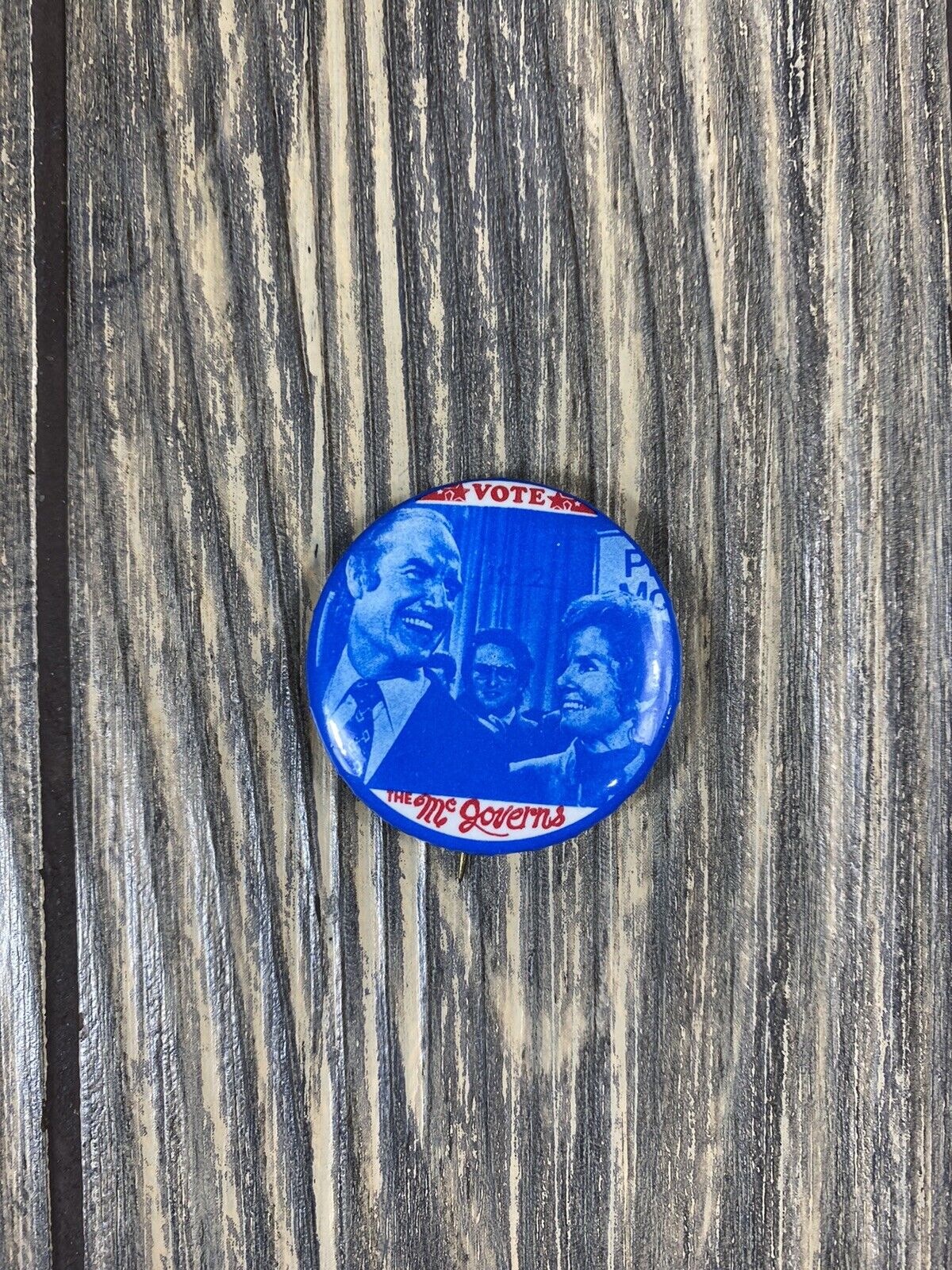 Vintage 1.25” Vote The McGoverns Political Pin Button